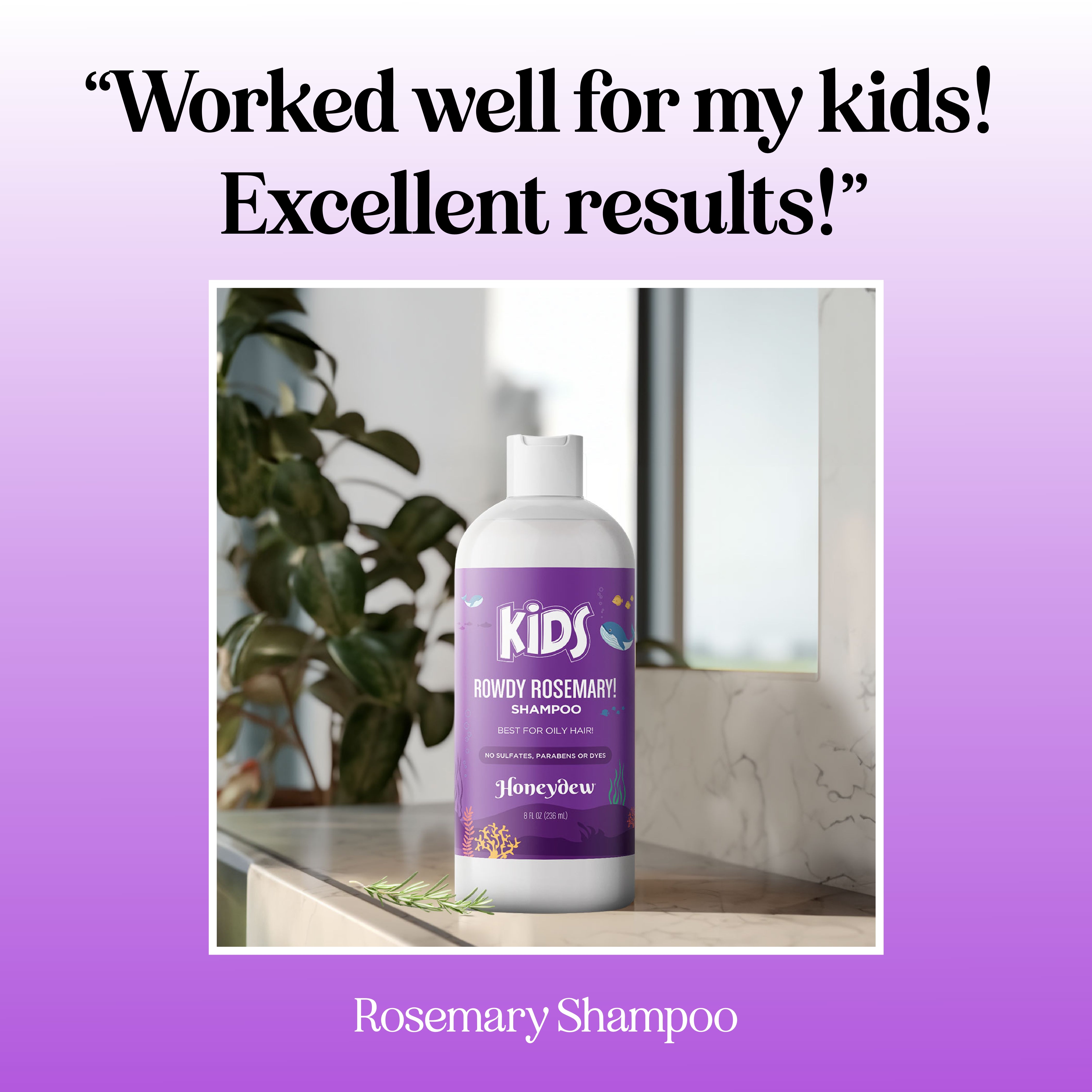 Natural Rosemary Scalp Treatment Shampoo for Kids - Gentle & Soothing Hair Care for Children with Dry Scalp & Dandruff | Perfect for Daily Use & Sensitive Skin
