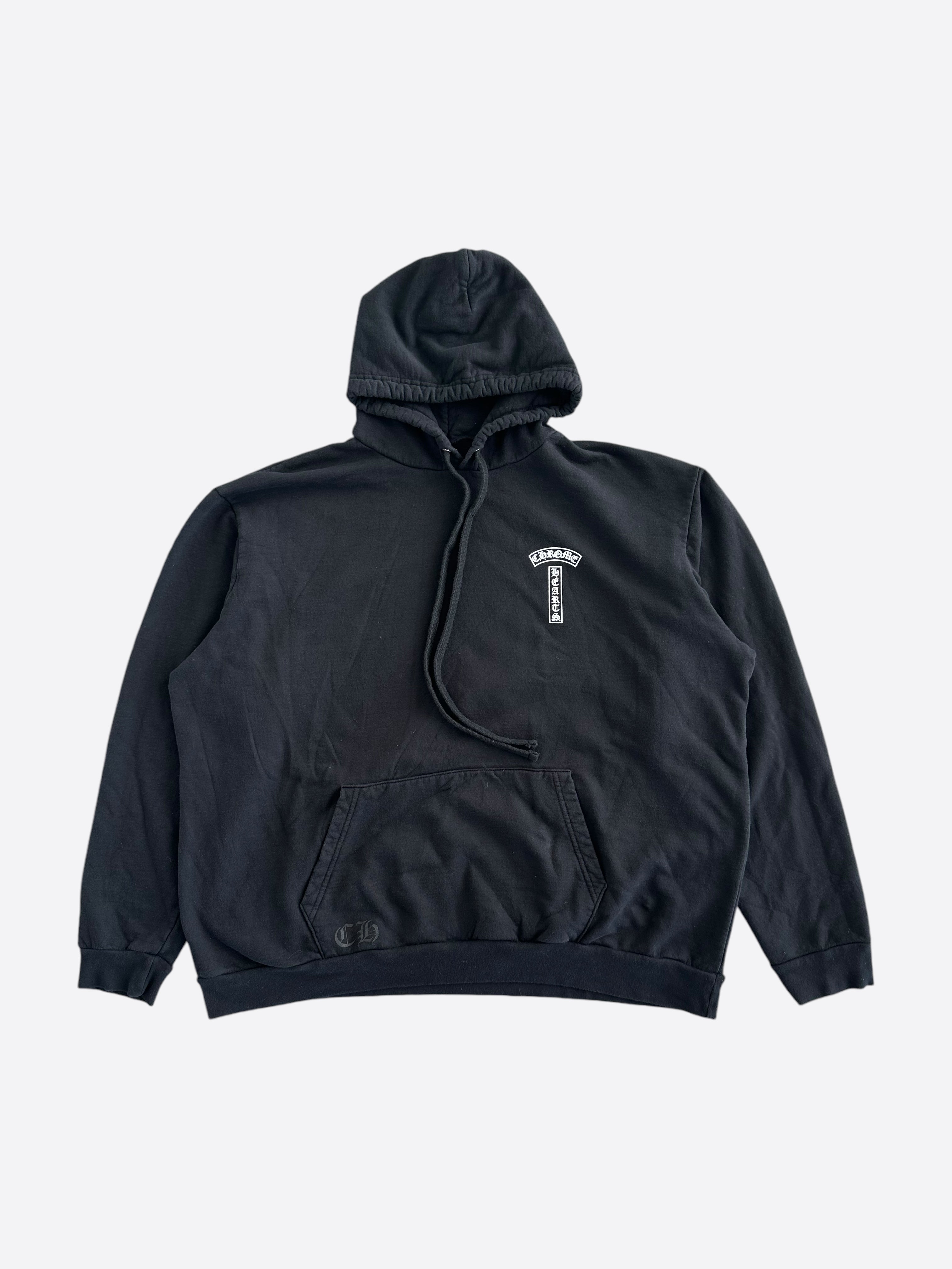 Chrome Hearts Black & White T-Bar Logo Hoodie for Men & Women | Streetwear Fashion | Perfect for Casual Outfits & Urban Style