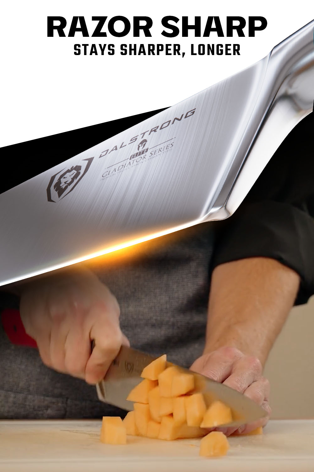 Premium 8-Inch Chef's Knife - Crimson Red Handle Gladiator Series - NSF Certified Professional Kitchen Knife by Dalstrong - Perfect for Slicing, Dicing & Food Prep