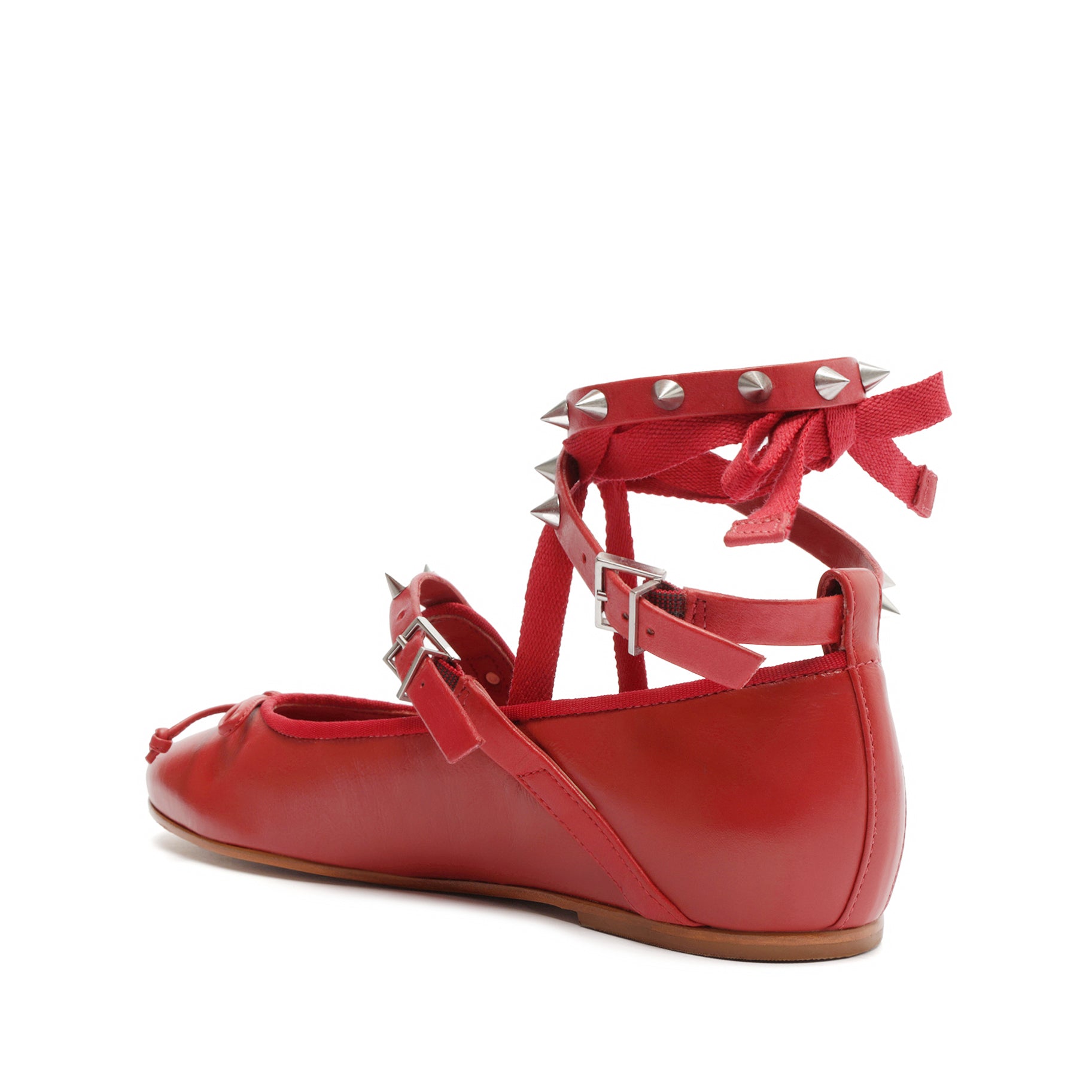 Larissa Women's Lace-Up Calf Leather Ballet Flats - Comfortable & Stylish Flat Shoes for Casual Wear, Office & Date Night