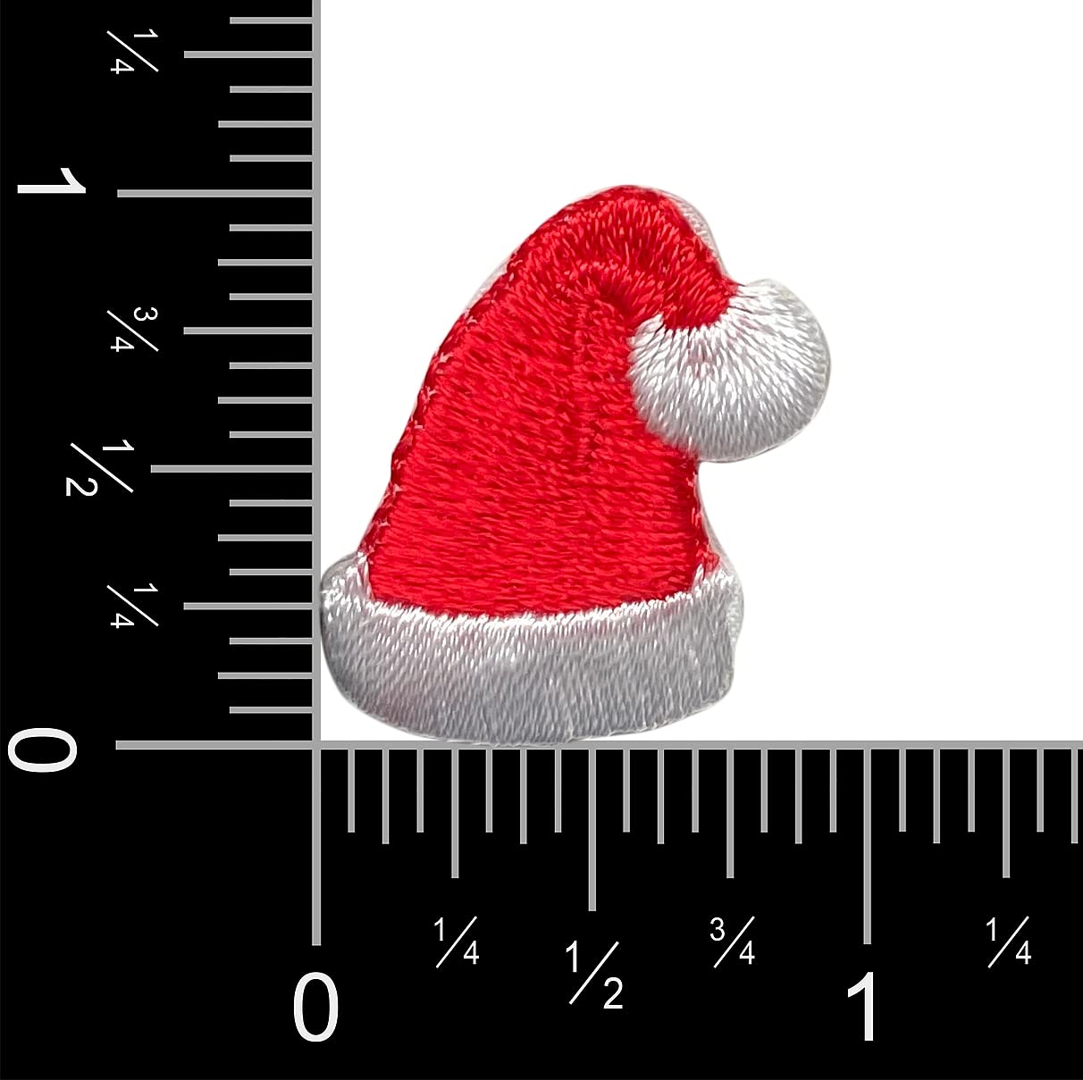 1 Inch Mini Christmas Santa Hat Embroidered Iron-On Patch - Perfect for DIY Holiday Crafts, Costumes, and Festive Decorations