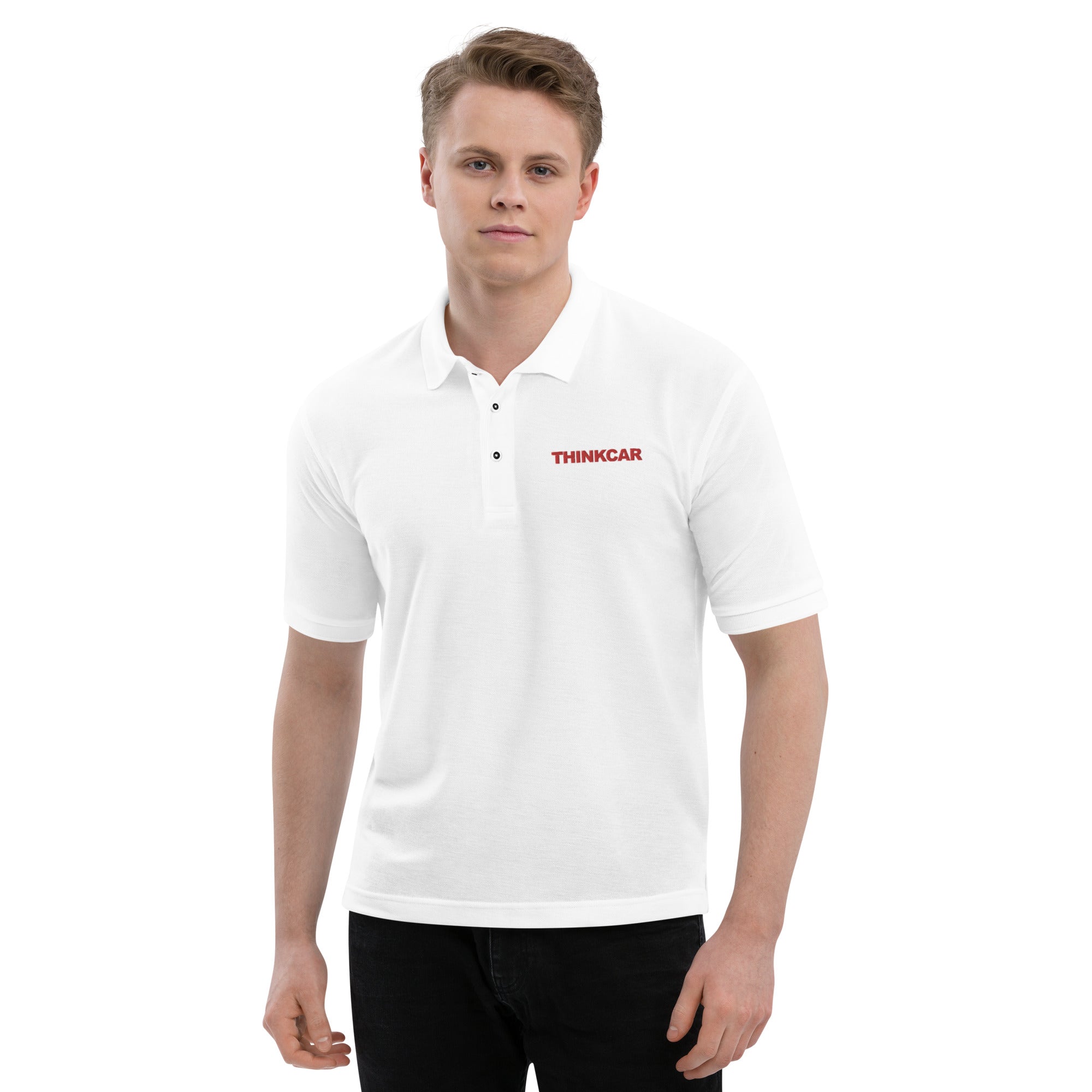 Men's Embroidered Polo Shirt - Relaxed Fit, 65% Polyester 35% Cotton, Flat Knit Collar & Cuffs | All-Season Comfort for Casual Wear, Office & Golf