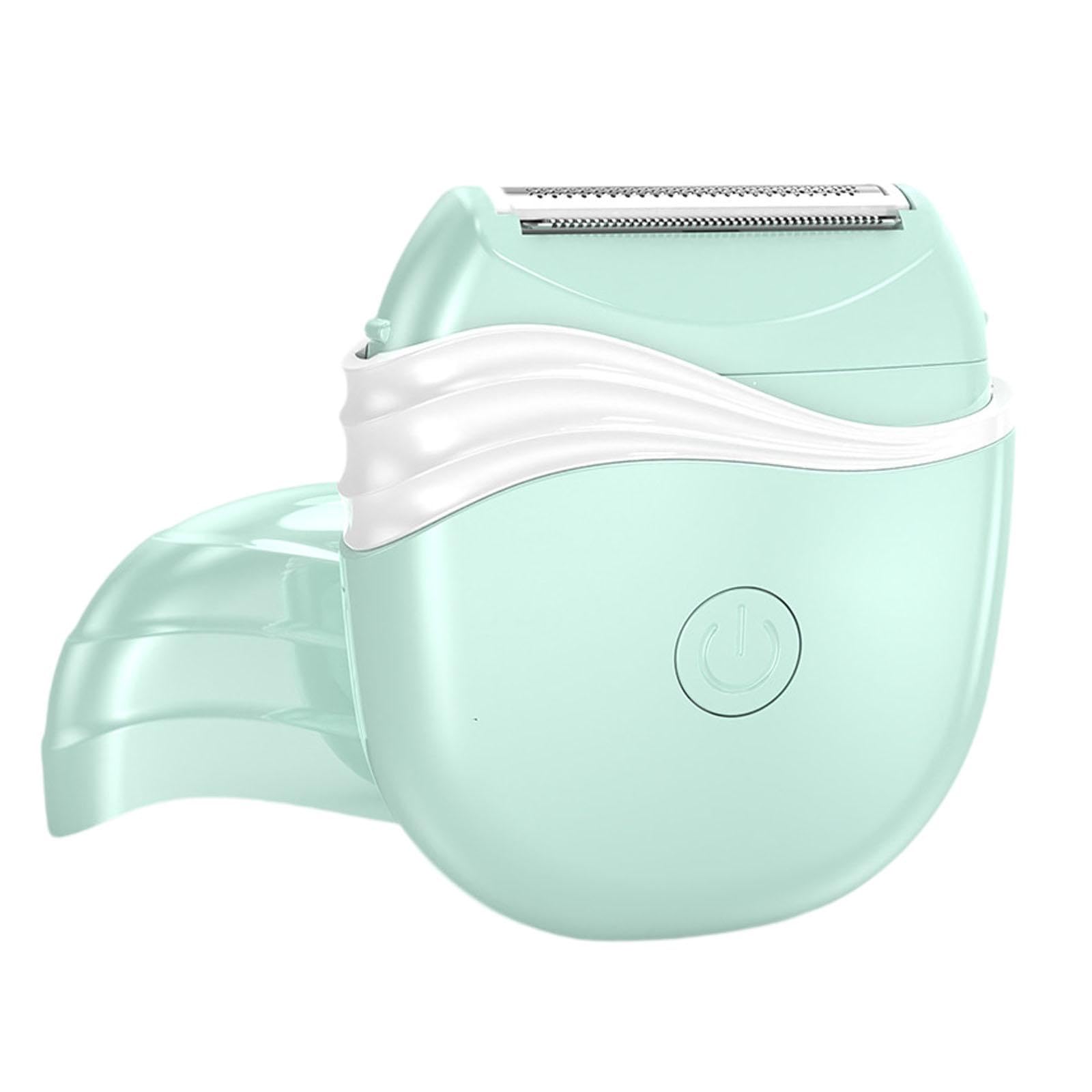Electric Shaver for Women - Portable Bikini Trimmer & Body Groomer for Arms, Armpits, Legs - Compact Travel Razor with Green Design - Perfect for Home Use, Travel & Personal Grooming