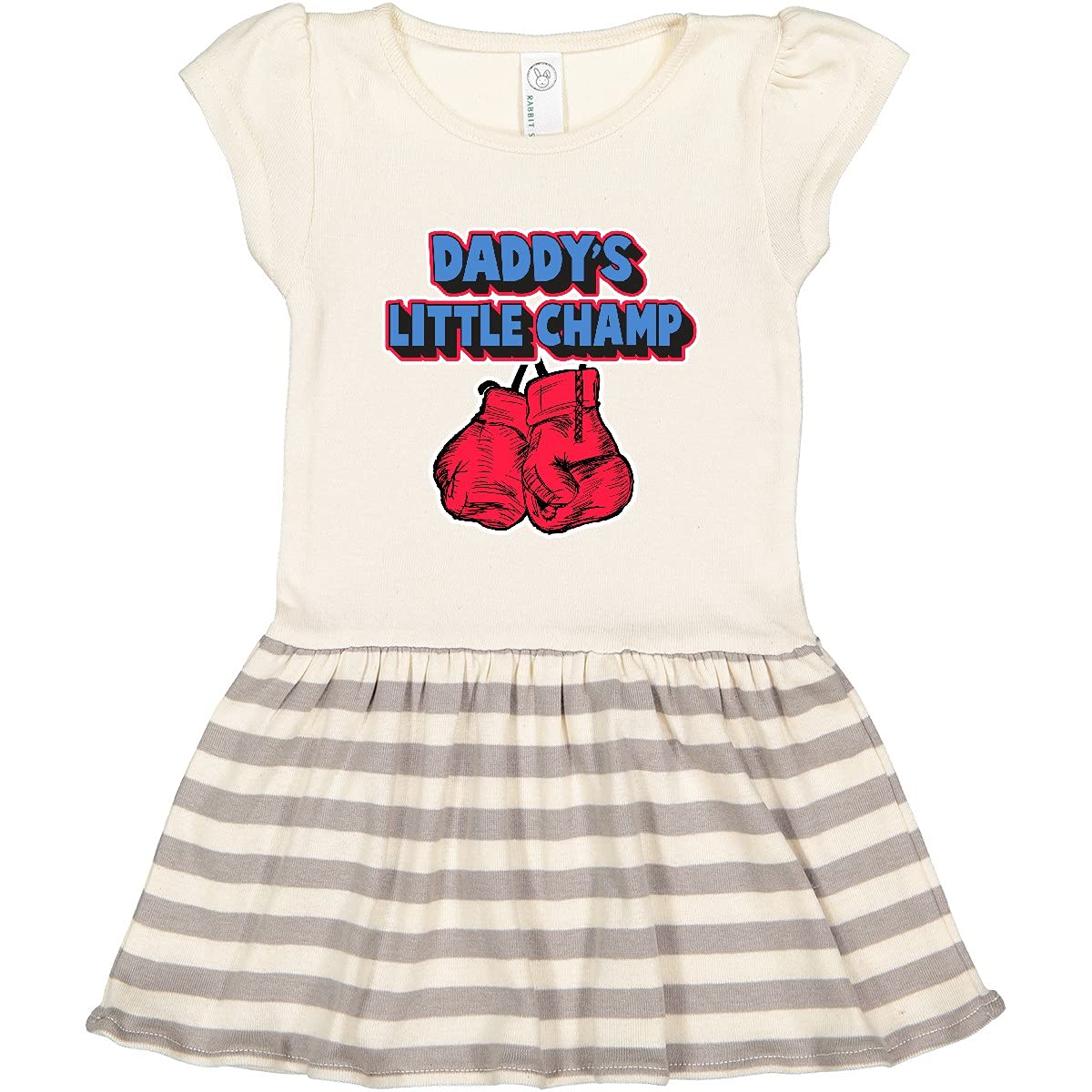 Inktastic Daddy's Little Champ Toddler Dress - Cute & Comfortable Baby Girl Outfit for Playdates, Parties & Special Occasions