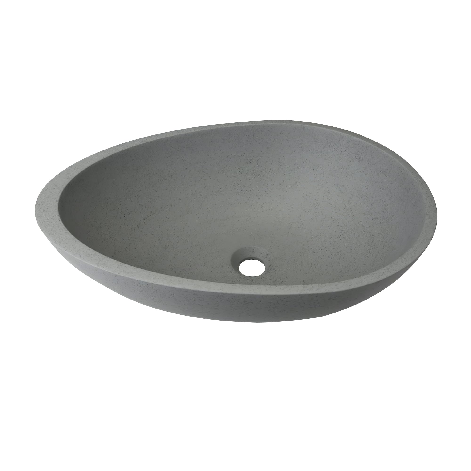 Dolonm Grey Concrete Vessel Sink for Bathroom - 21