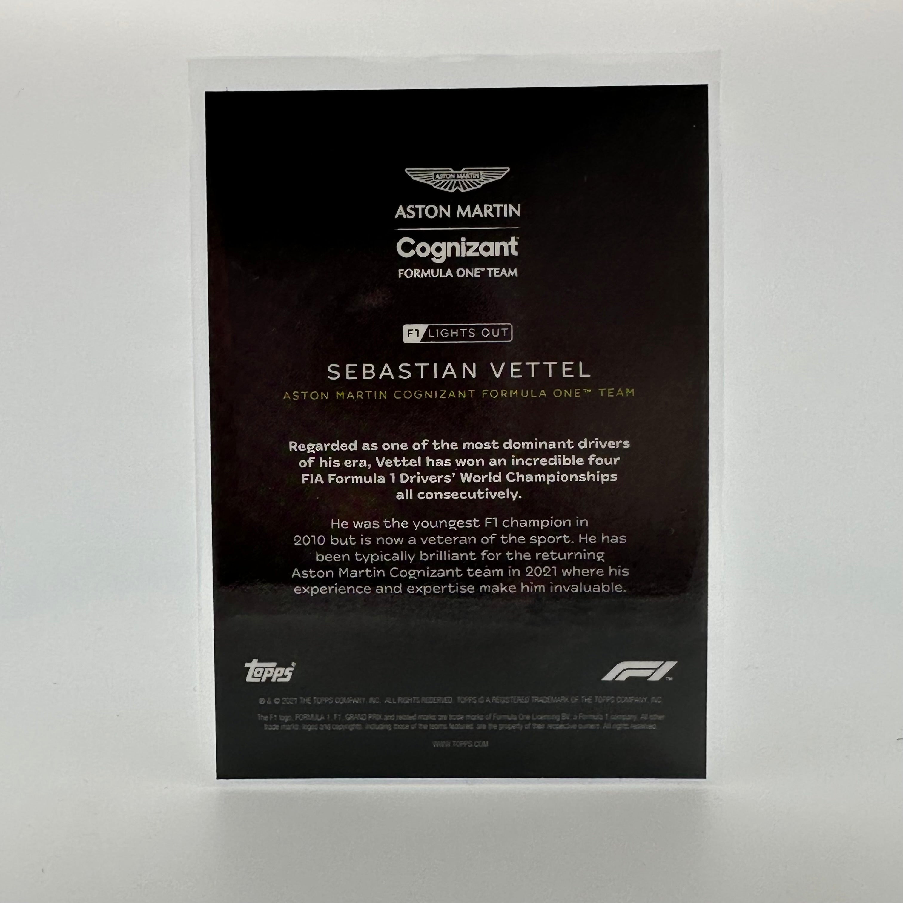 Sebastian Vettel 75th Anniversary Green Parallel Racing Driver Card - Collectible Memorabilia for F1 Fans & Sports Enthusiasts - Perfect for Display, Trading, and Gifting