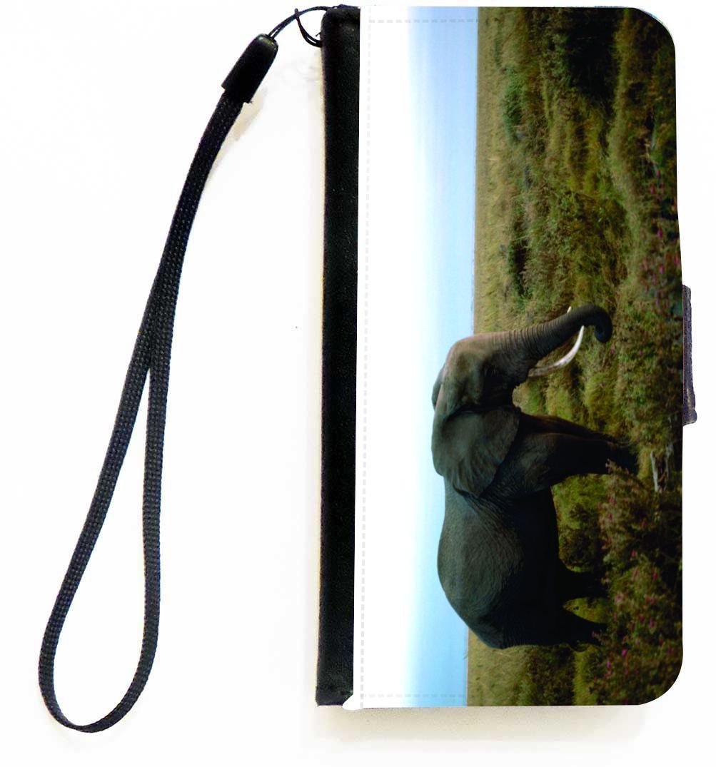 African Elephant Print Flip Wallet iPhone Case with Magnetic Flap for Apple iPhone 5c - Stylish & Protective Cover for Everyday Use, Travel, and Business