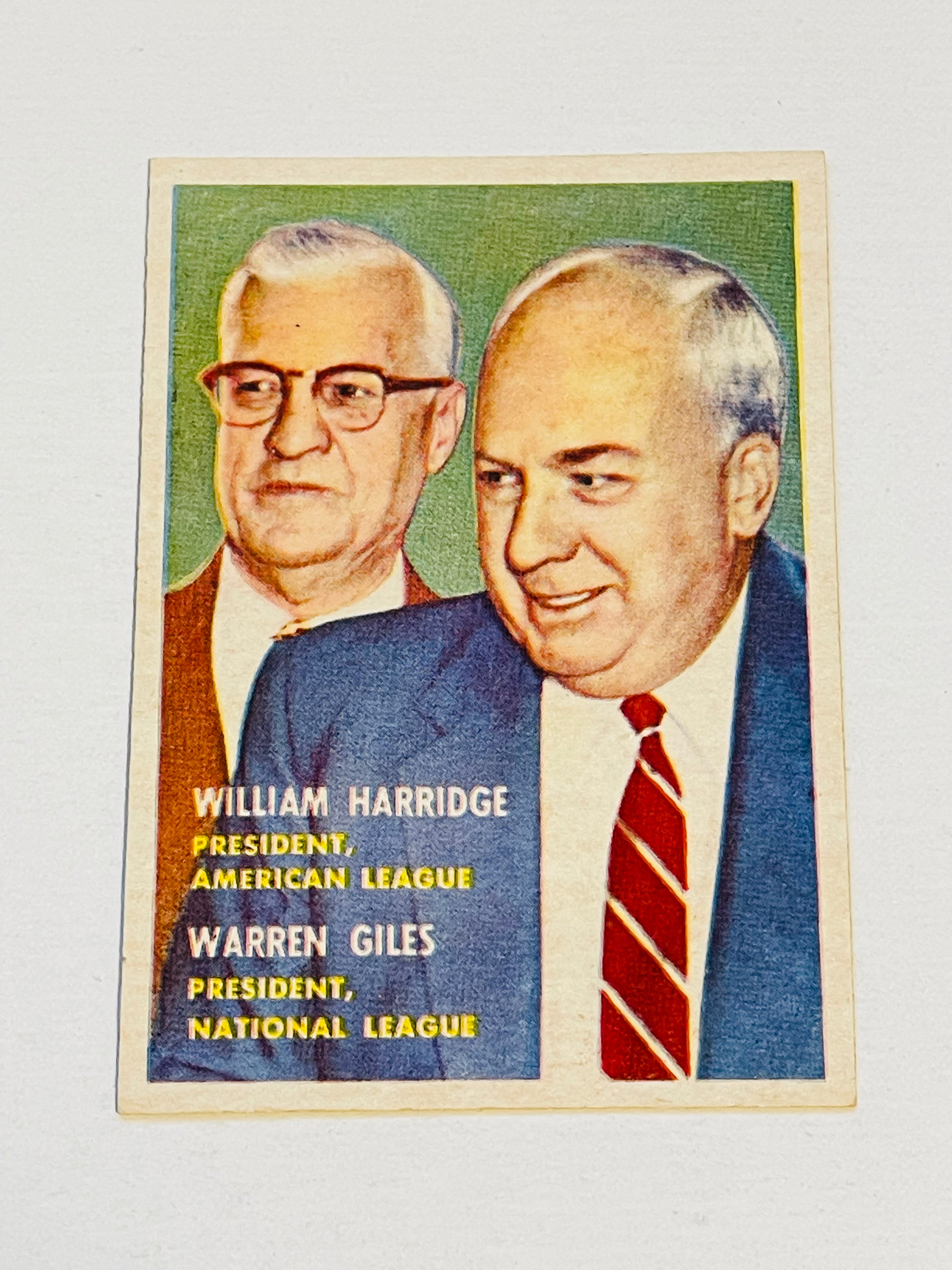 1957 Topps Baseball League President #100 Card - High Grade Vintage Collectible - Perfect for Sports Memorabilia Displays & Investment Collections