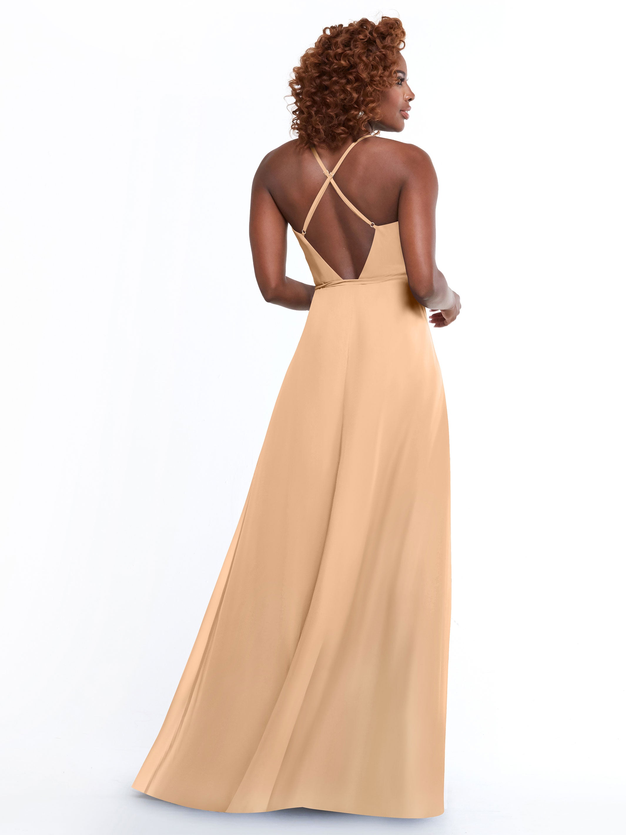 Elegant 80171 Sheath Chiffon Bridesmaid Dress with Adjustable Self-Tie Waist Sash - Perfect for Weddings, Formal Events & Special Occasions