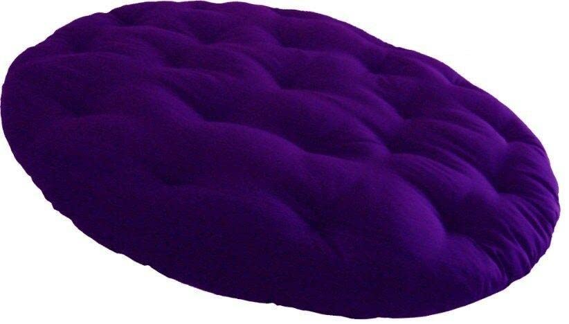 Signature Purple Round Chair Cushion - Cotton Filled Replacement Seat Cushion for Office Chairs, Home & Office Sitting Pillow - Comfortable Support for Desk Work, Gaming & Relaxation