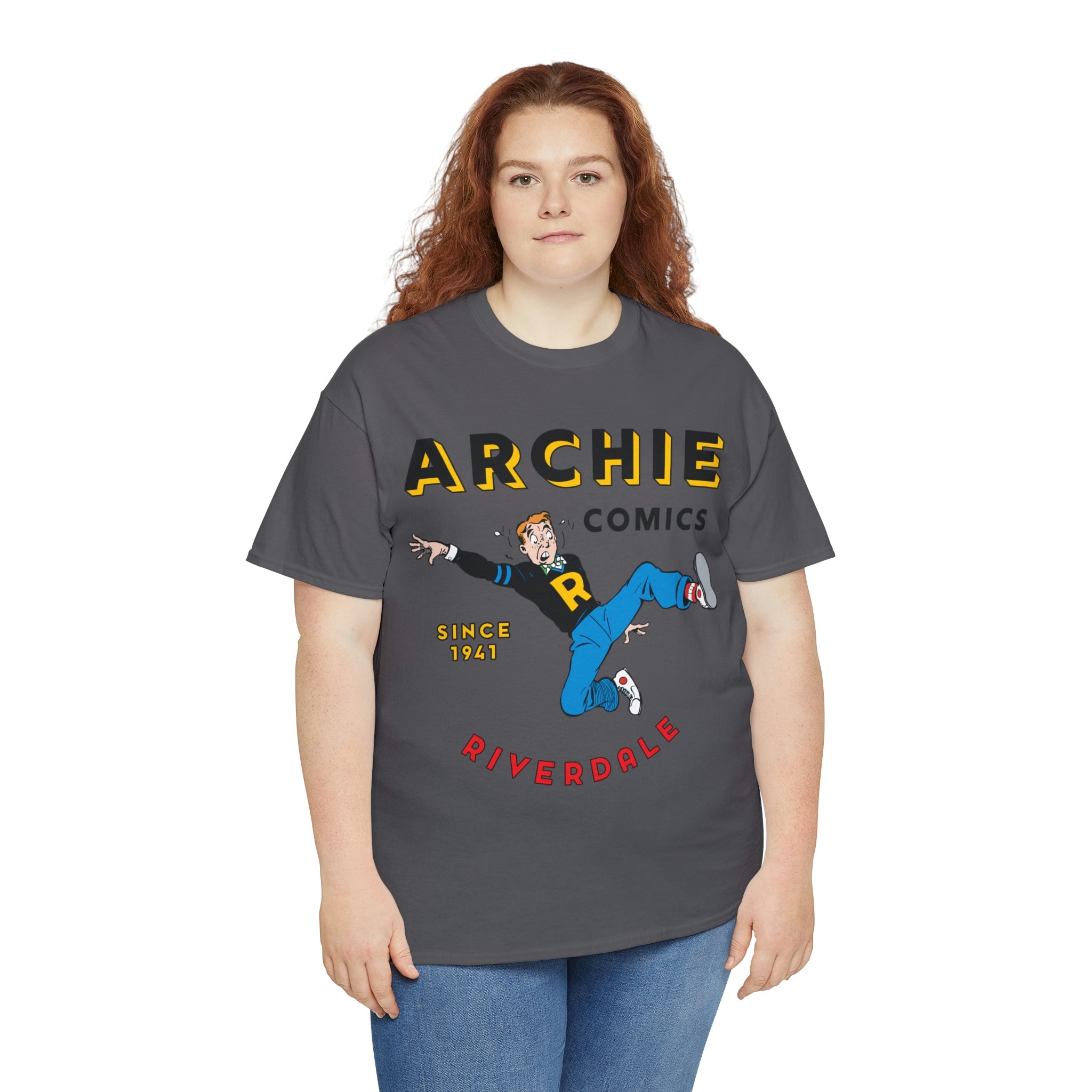 Archie Comics Since 1941 T-Shirt - Unisex Heavy Cotton Tee Featuring Archie Andrews - Perfect for Comic Fans, Casual Wear & Vintage Style Outfits