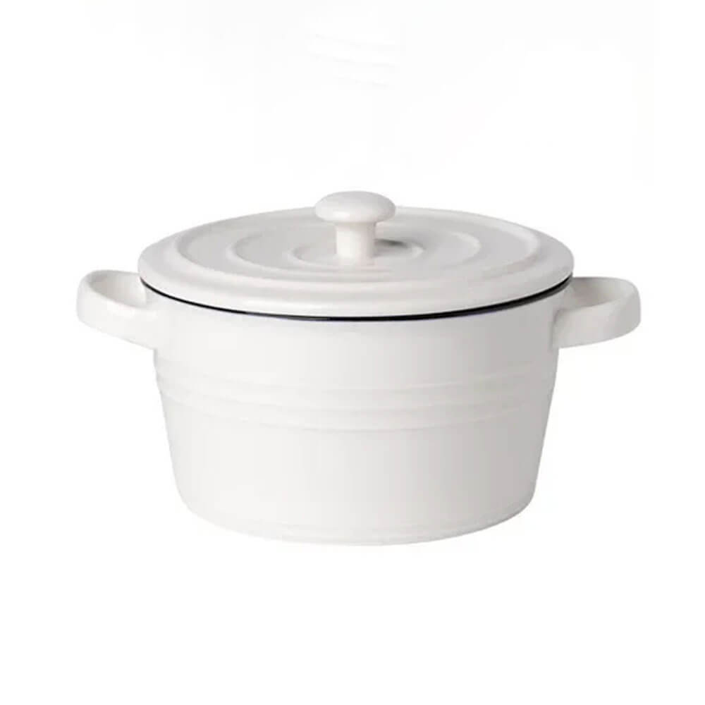 Braxton Ceramic Stockpot - 8 Quart Heavy Duty Cooking Pot with Lid, Nonstick & Oven Safe - Perfect for Soups, Stews, Pasta & Large Family Meals