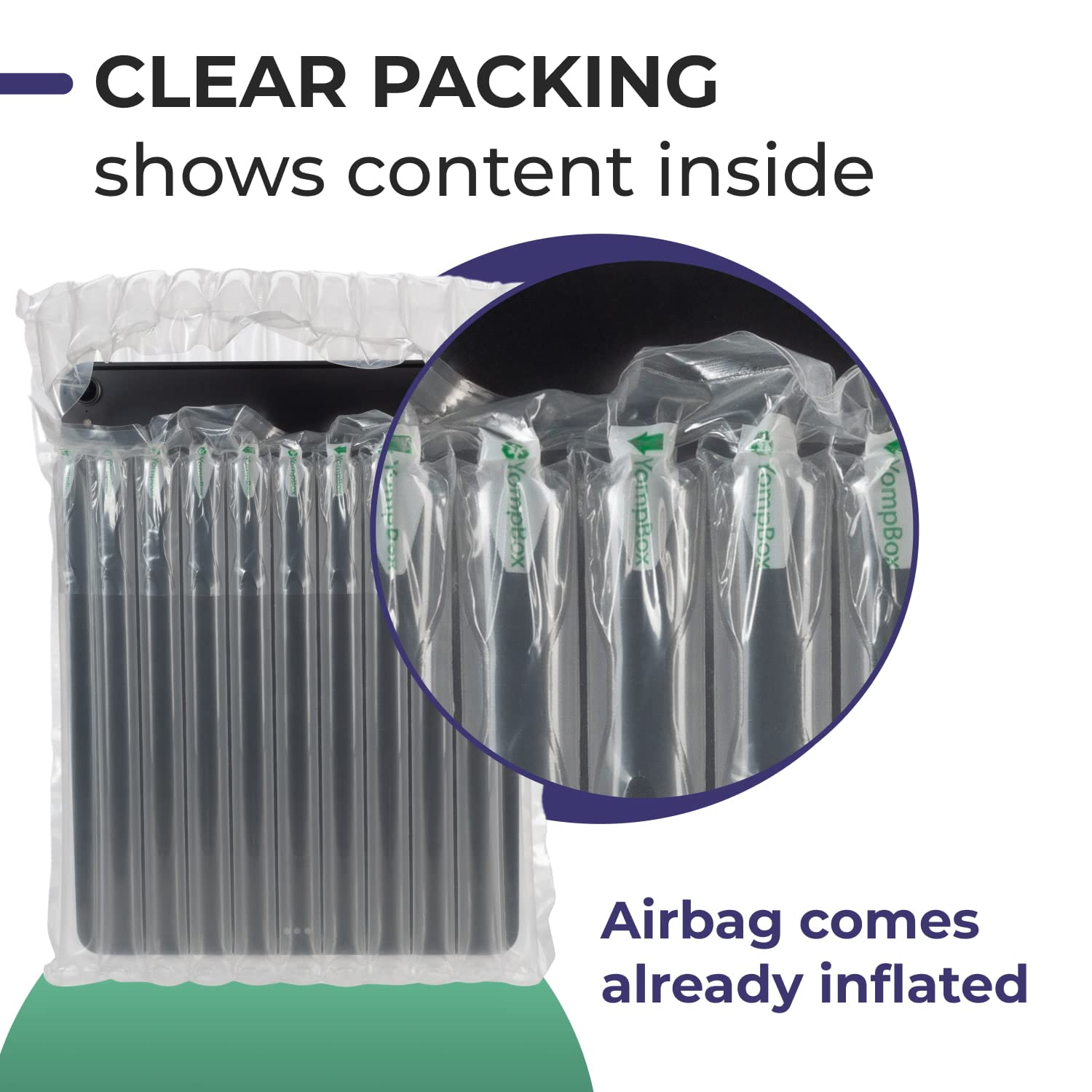 IDL Packaging 12-Inch Inflatable Laptop & Tablet Protective Case - Self-Sealing Reusable Air Column Bag for Shipping, Travel & Storage - Durable Padded Cover for MacBook, iPad & Electronics (Pack of 1) - Perfect for Online Sellers, Business Travel & Gift Packaging