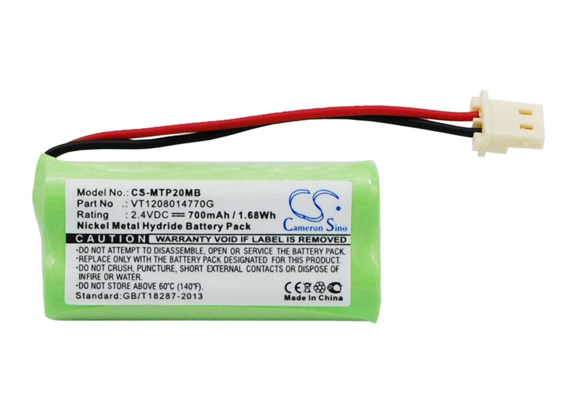 700mAh Replacement Battery for Motorola MBP161 MBP161TIMER MBP20 Baby Monitor - Compatible with VT1208014770G - Long Lasting Power for Home Security & Baby Monitoring