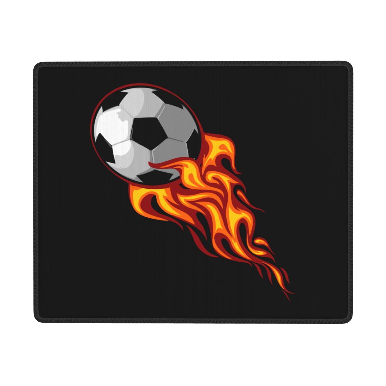 Fiery Football Mouse Pad - Waterproof, Non-Slip Rubber Base - 7x9 Inch Gaming & Office Mousepad for PC & Laptop - Perfect for Sports Fans, Gamers & Workstations