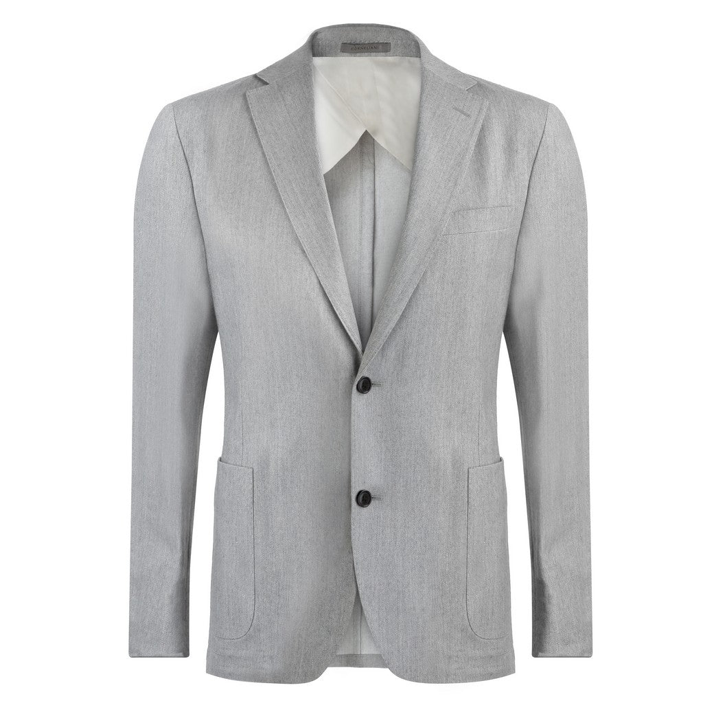 Corneliani Grey Denim Look Blazer for Men - Stylish Casual Office Wear & Smart Evening Outfits