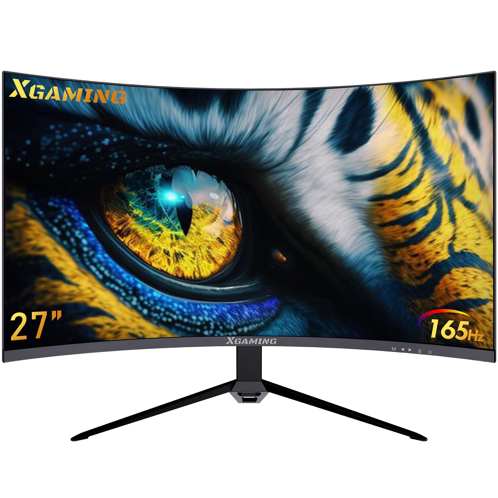 27 Inch Curved Gaming Monitor 2K QHD 2560x1440 165Hz 1ms - 1500R Curvature, AMD FreeSync, 99% sRGB, HDR, Built-in Speakers, VESA Mount, Tilt Adjustable - Perfect for PC Gaming, Home Office & Multimedia Entertainment