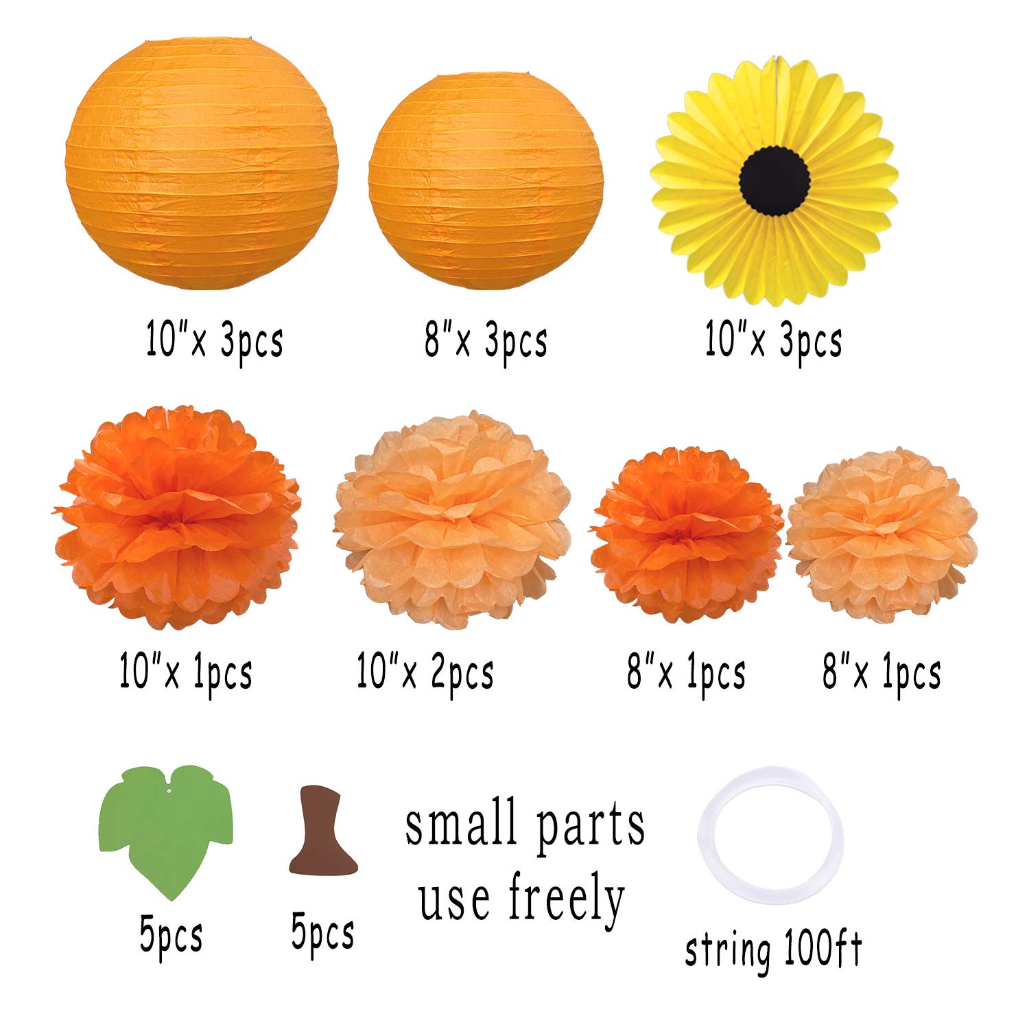 CHRORINE Fall Home Decor - Little Baby Pumpkin Party Decorations for 1st Birthday & Baby Shower | Autumn Classroom & Office Decor for Thanksgiving, Halloween, and Seasonal Celebrations