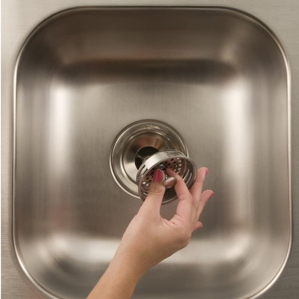 7638000T Chrome Replacement Basket Deluxe Strainer - Premium Kitchen Sink Filter for Smooth Draining | Perfect for Washing Vegetables, Draining Pasta & Cleaning Dishes