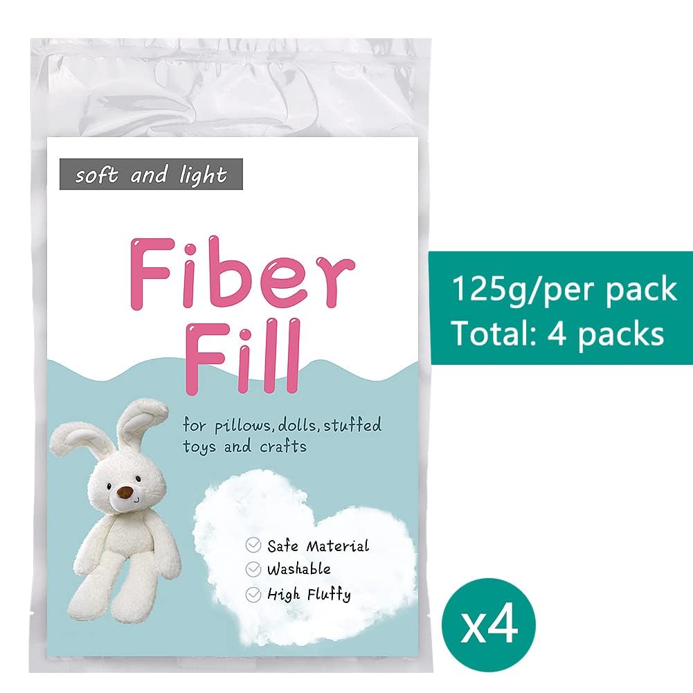 LOKUNN High Resilience Pillow Fill - 500g Premium Polyester Fiber Stuffing for Pillows, Stuffed Animals & DIY Crafts - Perfect for Home Decor, Cushion Refills and Handmade Projects