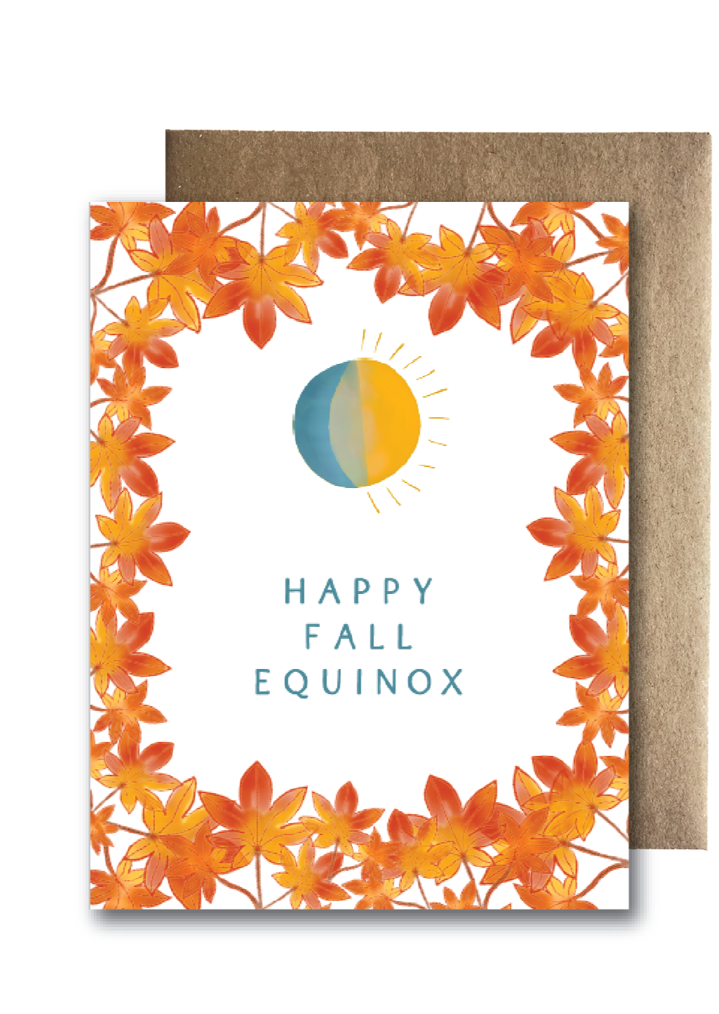 Happy Fall Equinox Greeting Card | Autumn Equinox Celebration Card | Seasonal Holiday Card for Friends & Family | Perfect for Thanksgiving, Harvest Festivals & Autumn Celebrations