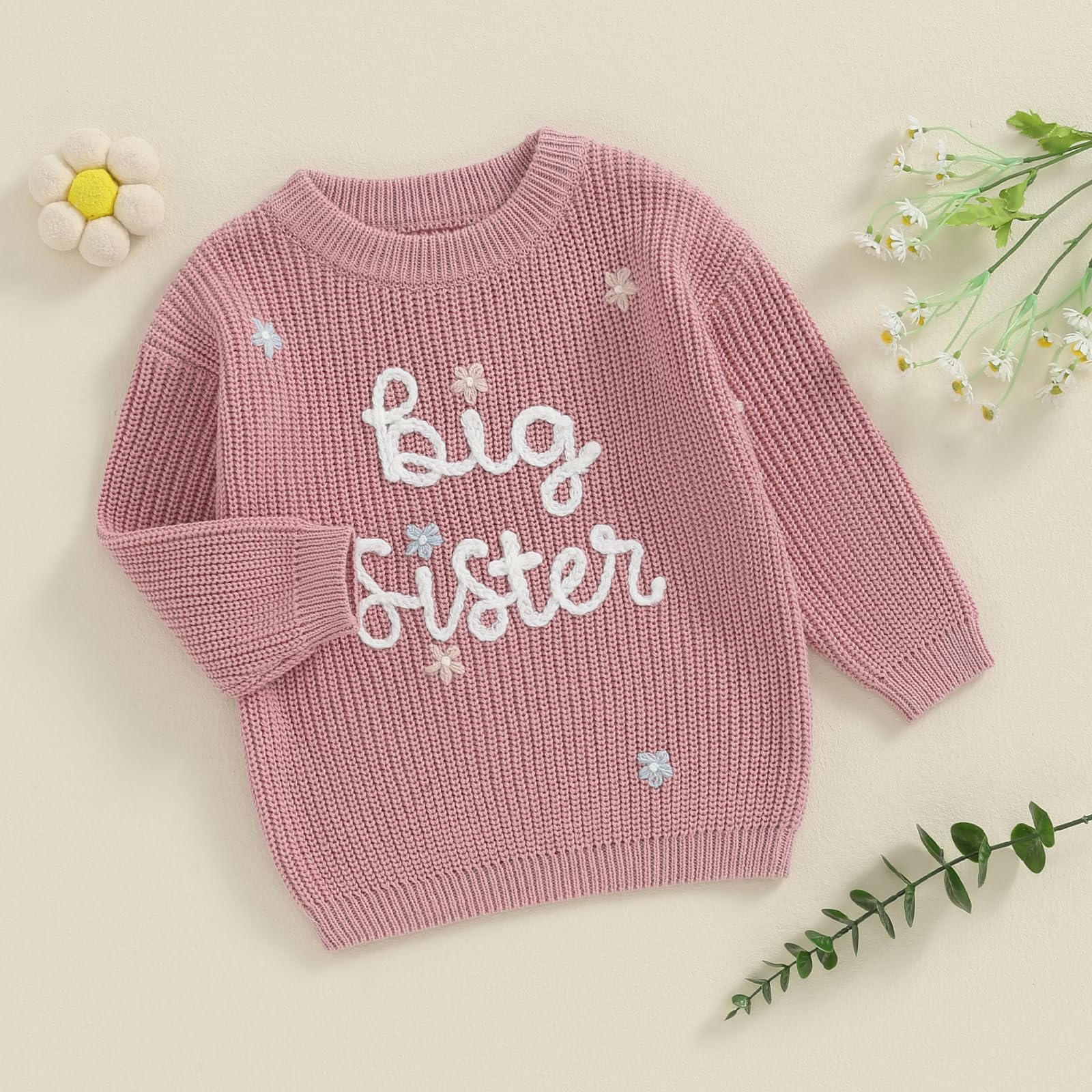 Big Sister Little Sister Matching Knit Sweaters for Toddlers - Cozy Family Outfits