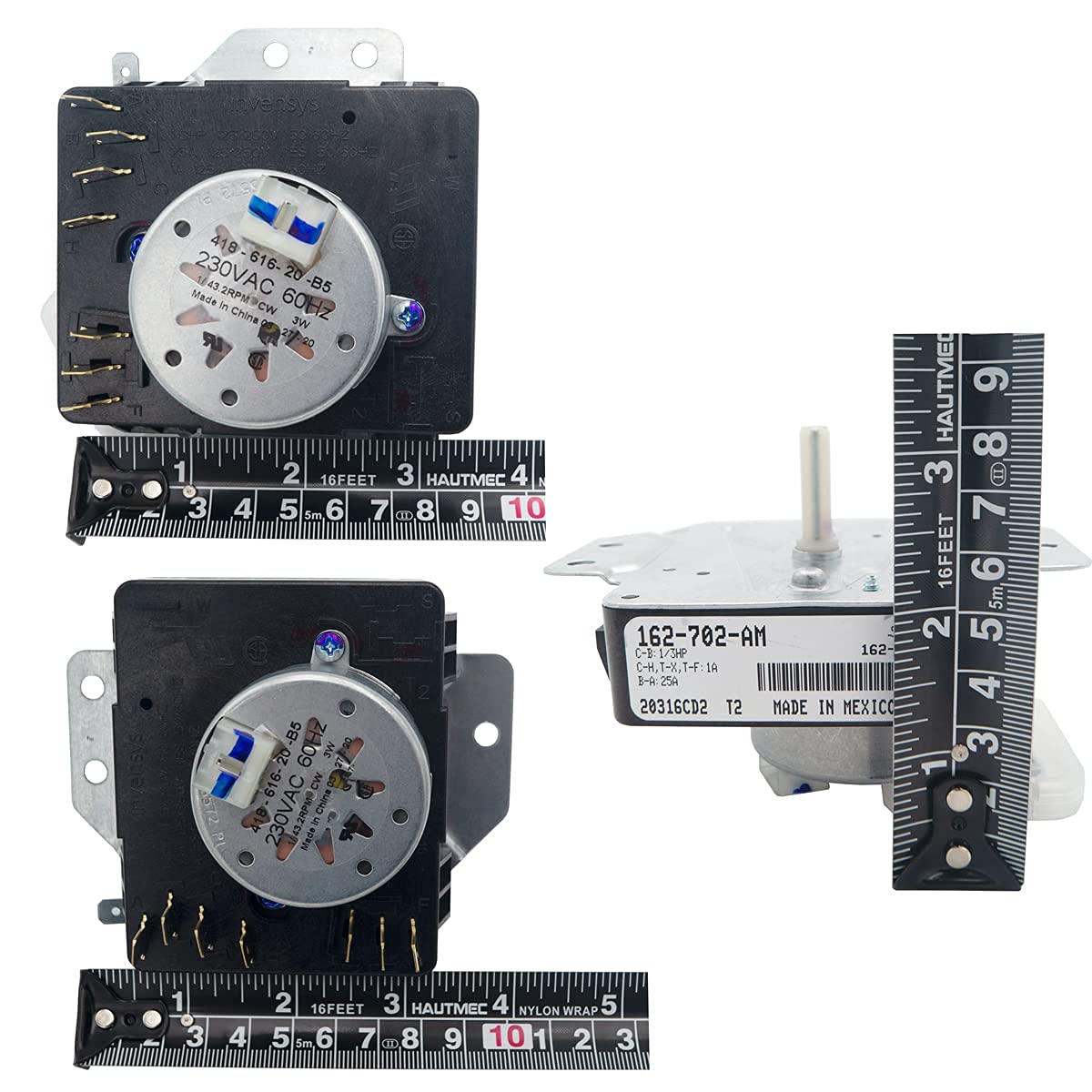 W10185970 1481699 Clothes Dryer Timer Replacement 230VAC 60Hz 3W - Exact Fit for [Brand/Model] Dryers - Perfect for Home Laundry Room Repairs & Maintenance