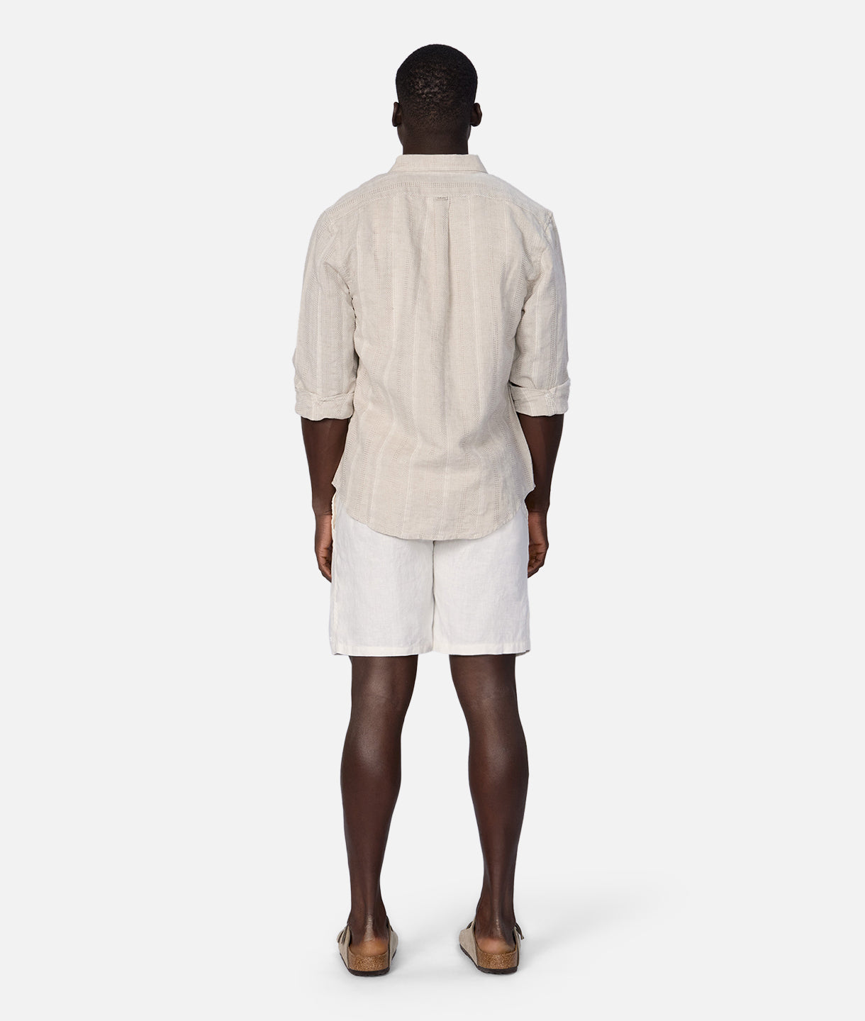 Premium Bahrain Long Sleeve Linen Shirt for Men - Breathable Wheat Color - Perfect for Summer Travel & Casual Office Wear