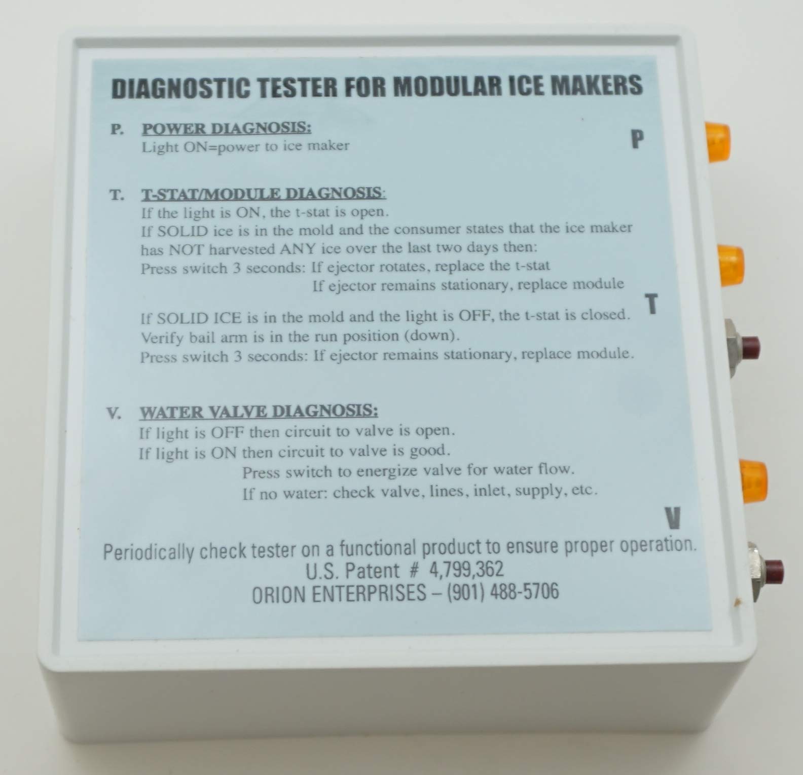Seneca River Trading IMT1 Modular Ice Maker Diagnostic Tester - Professional Tool for Commercial Ice Machine Repair & Maintenance | Perfect for Restaurants, Bars, and Food Service Businesses