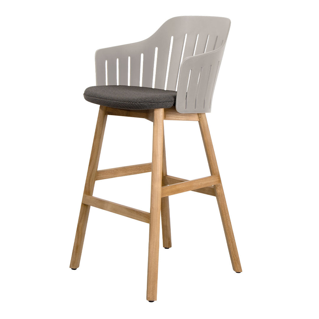 Premium Outdoor Bar Stool with Comfortable Seat Cushion & Durable Wood Base - Perfect for Patio, Deck, Backyard, and Poolside Relaxation