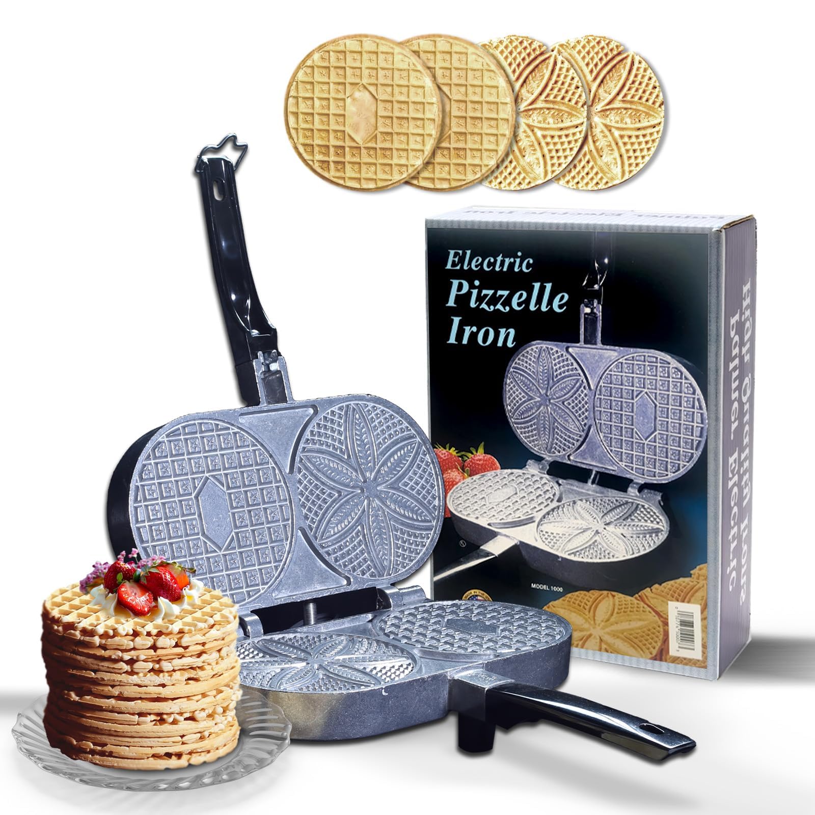 Palmer Pizzelle Maker Classic - Traditional Italian Cookie Press for Homemade Waffle Cookies - Perfect for Holidays, Gifts & Family Baking (Use for Christmas, Easter, and Special Occasions)