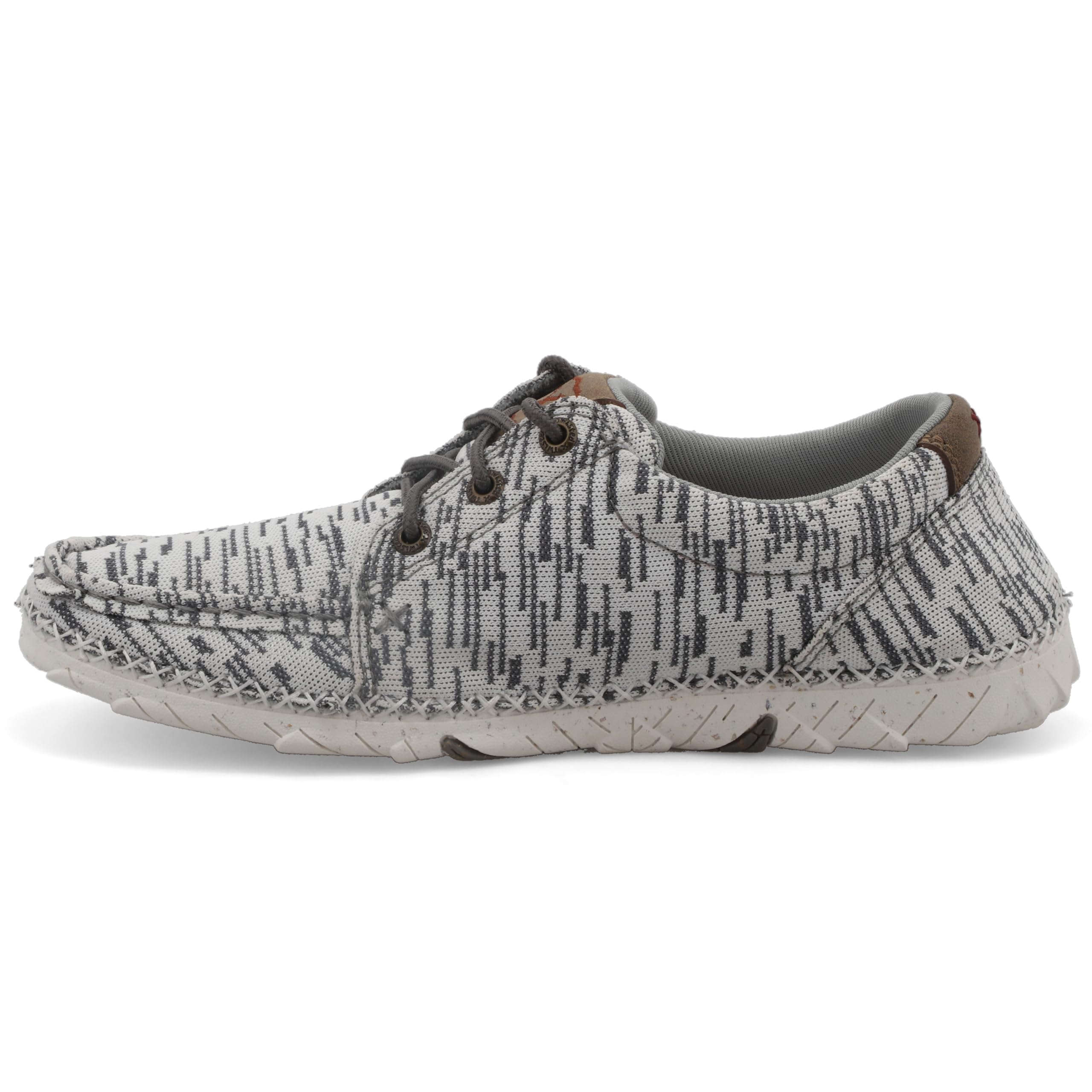 Twisted X Women's Zero-X Moc Toe Comfortable Slip-On Shoes - White & Grey Size 5.5 M - Perfect for Casual Wear, Work & Outdoor Activities