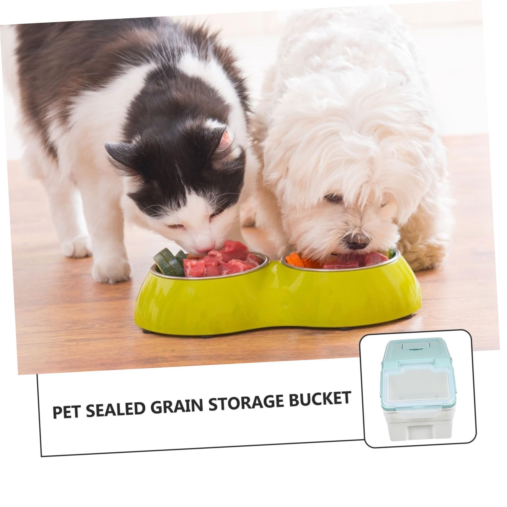 1pc Airtight Pet Food Storage Bucket with Lid - Dog & Cat Food Container, Treat Dispenser, Grain Storage Bin - BPA-Free PP Plastic for Freshness - Perfect for Kitchen, Pantry, Travel & Pet Feeding Station