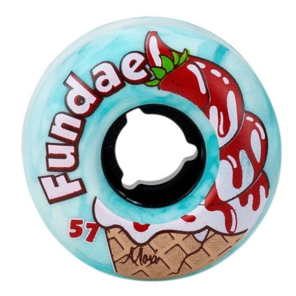 Moxi Fundae 57mm Quad Wheels 4-Pack - Perfect for Roller Skating, Derby, and Outdoor Cruising