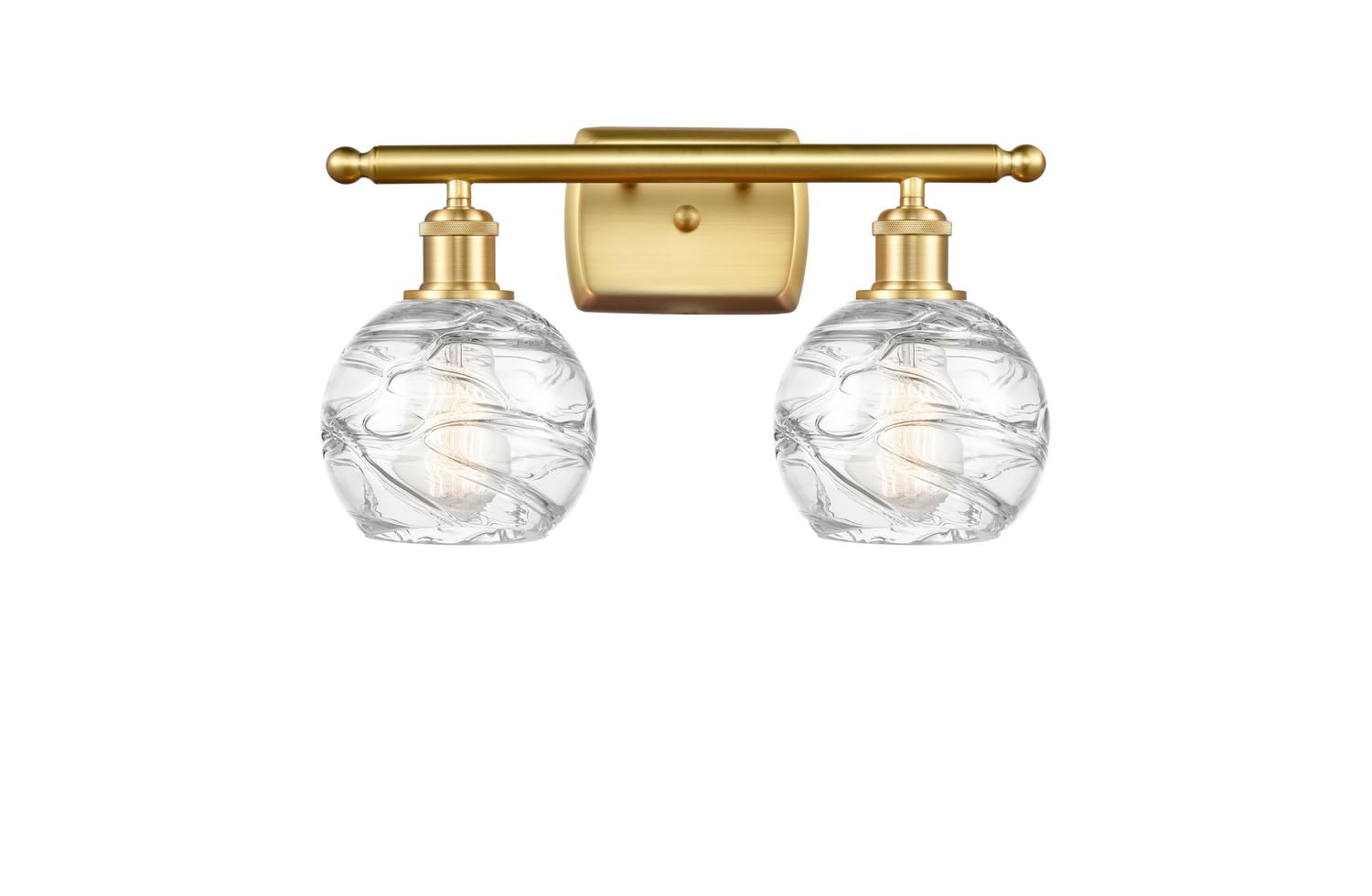 Decorative LED Vanity Light Fixture - 2-Light Bathroom Sconce with Swirl Design - Perfect for Bathroom, Powder Room, and Dressing Area Lighting