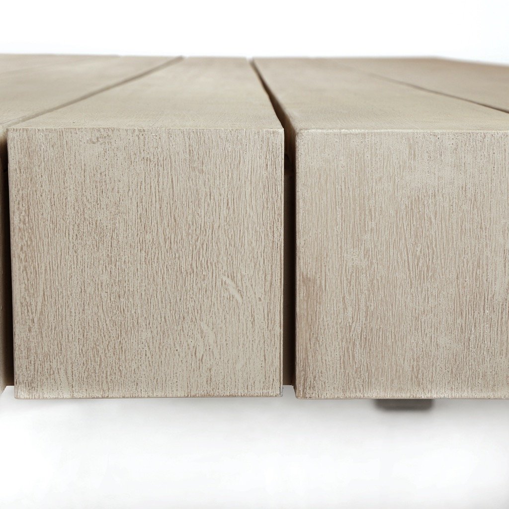Sonora Outdoor Dining Table - Weathered Grey Finish - Perfect for Patio, Garden, and Backyard Entertaining