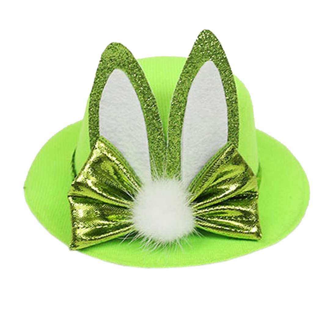Easter Bunny Ear Hair Clips for Women & Girls - Cute Green Hair Accessories for Easter Day, Spring Parties & Festive Celebrations
