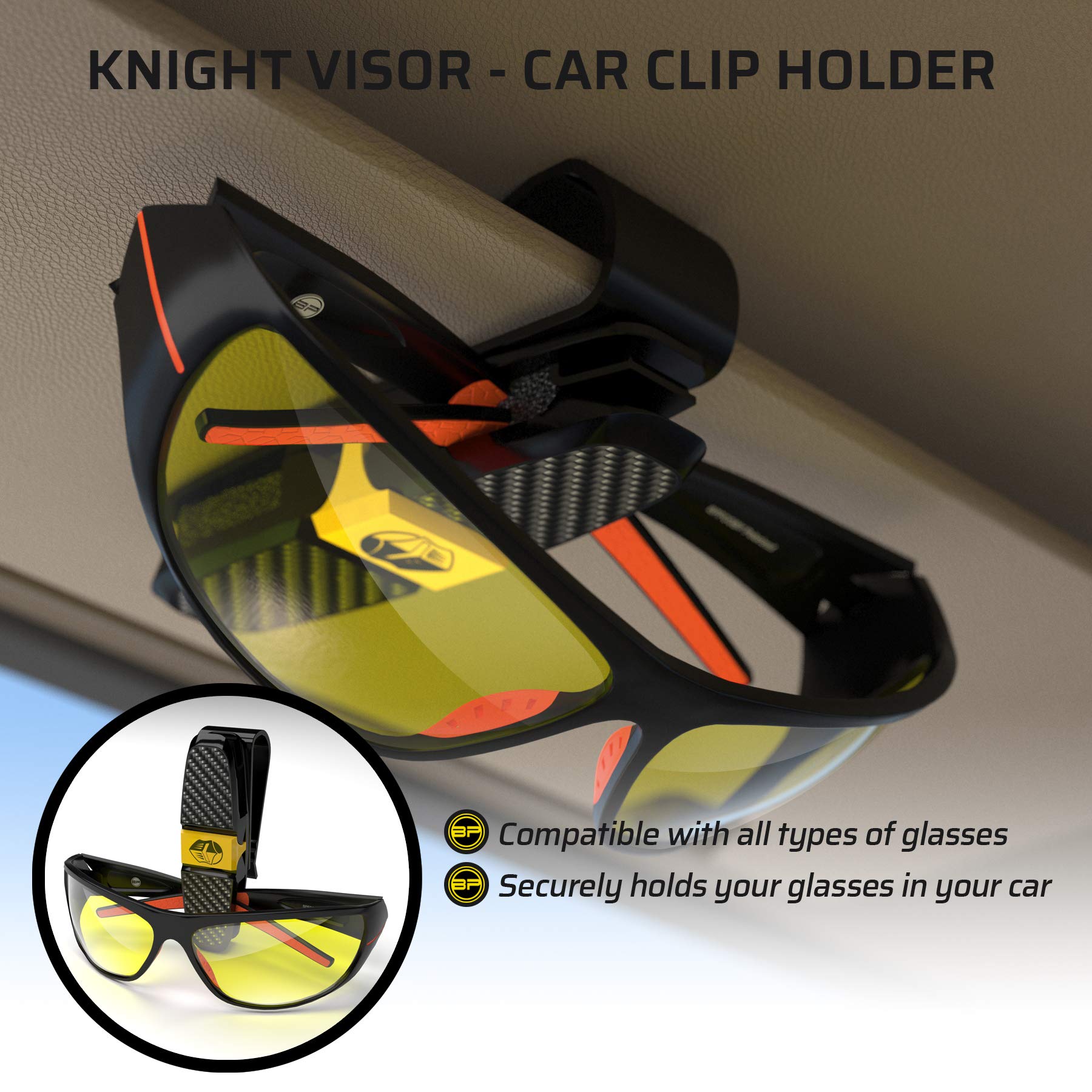 Premium Night Driving Glasses for Men & Women - Anti-Glare HD Yellow Lens for Enhanced Night Vision (Red/Yellow/Amber) - Reduce Eye Strain & Improve Visibility for Safe Night Driving