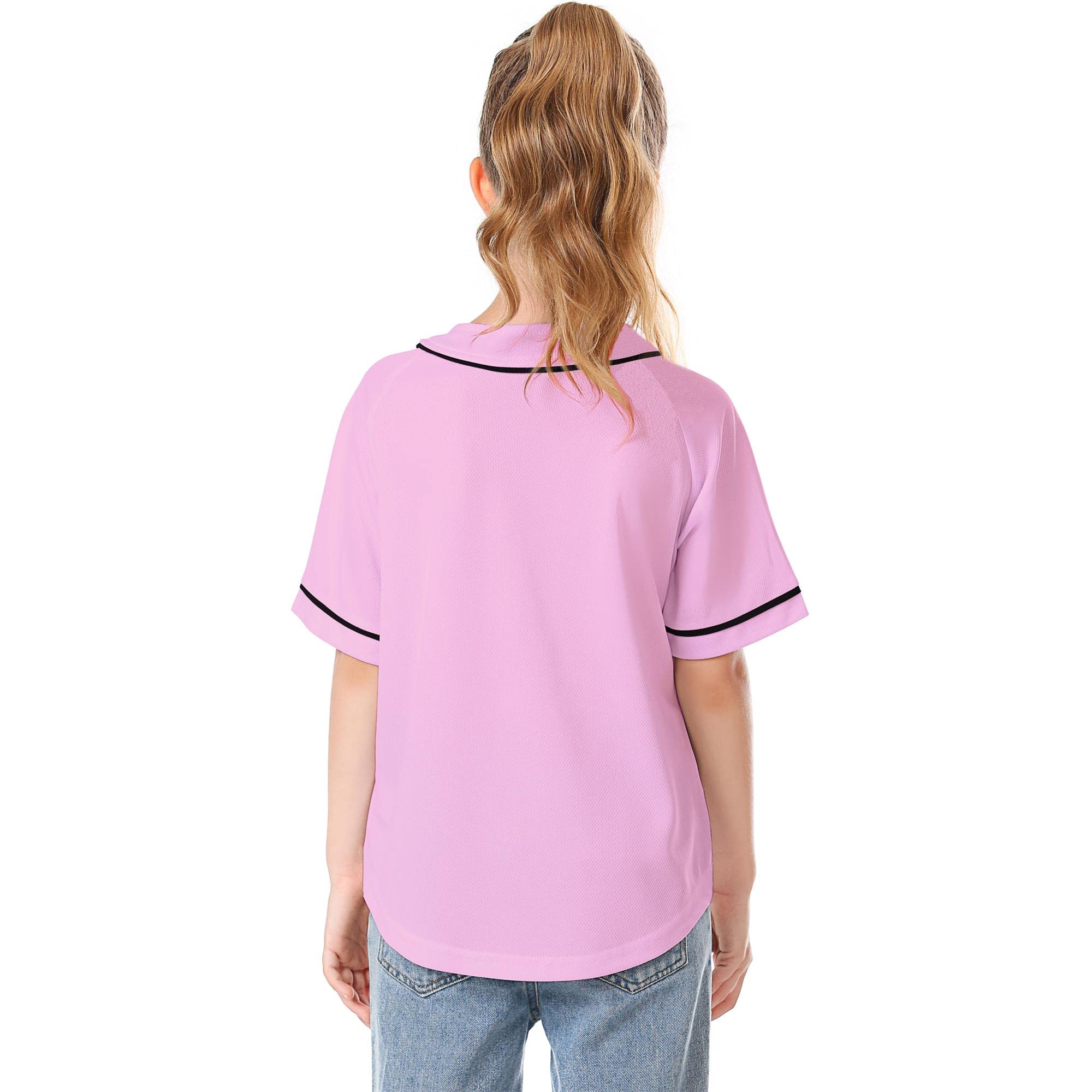 Trendy Kids Baseball Jersey Button-Up T-Shirt for Boys & Girls - Black and White Short Sleeve Hip Hop Style Tee - Perfect for Baseball Games, Hip Hop Dance, and Casual Streetwear