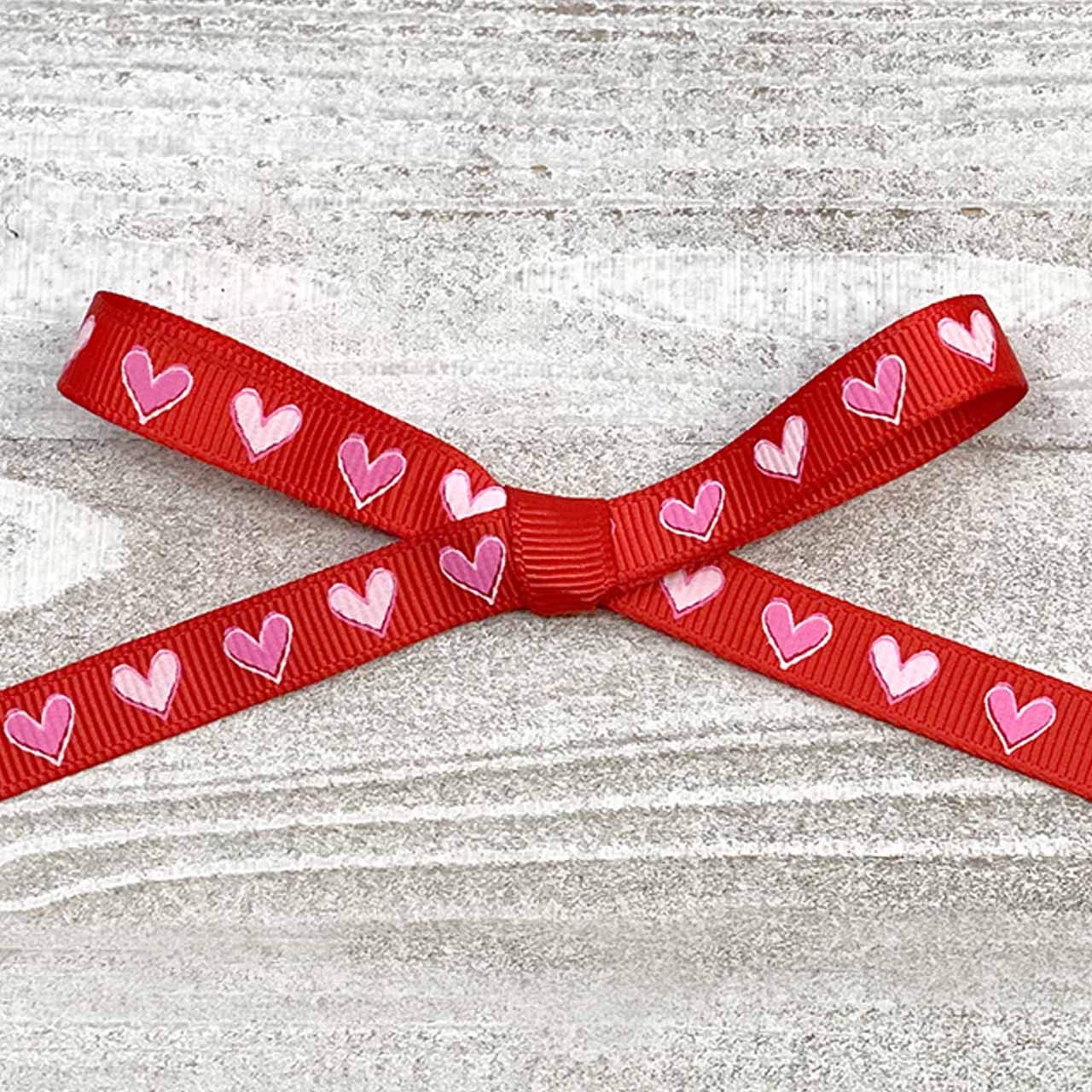 Morex 3/8 Inch x 100 Yards Red Tender Heart Ribbon - Premium Craft Ribbon for Gift Wrapping, DIY Projects, Wedding Decorations & Scrapbooking (92202/100-609)