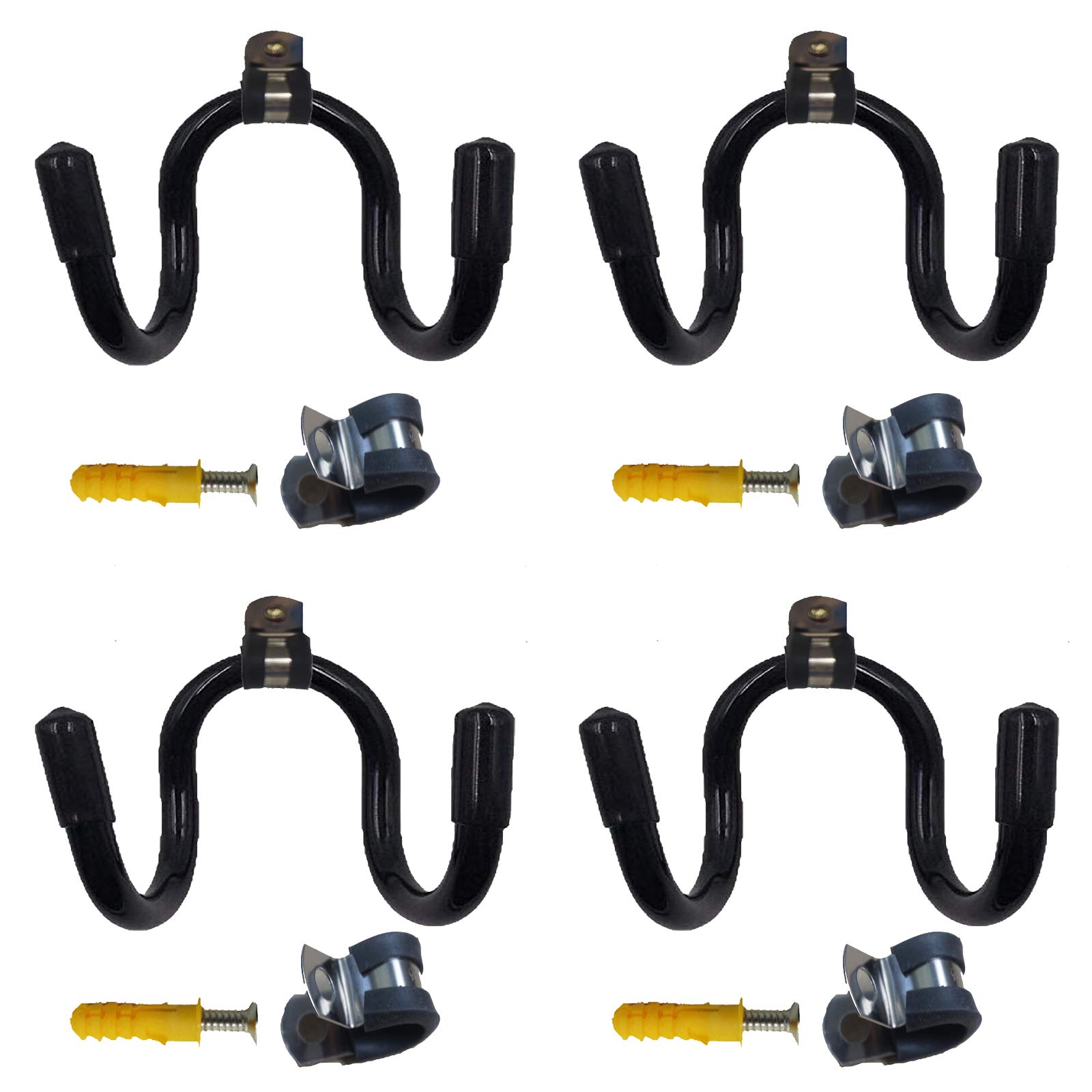 Mini Flexible Wall Mount Holder Rack Organizer for Game Controller - 4 Pack (No Controller Included) with Screw Cover - Perfect for PlayStation, Xbox & Nintendo Switch Controllers - Space-Saving Gaming Accessory for Bedroom, Game Room & Office Organization