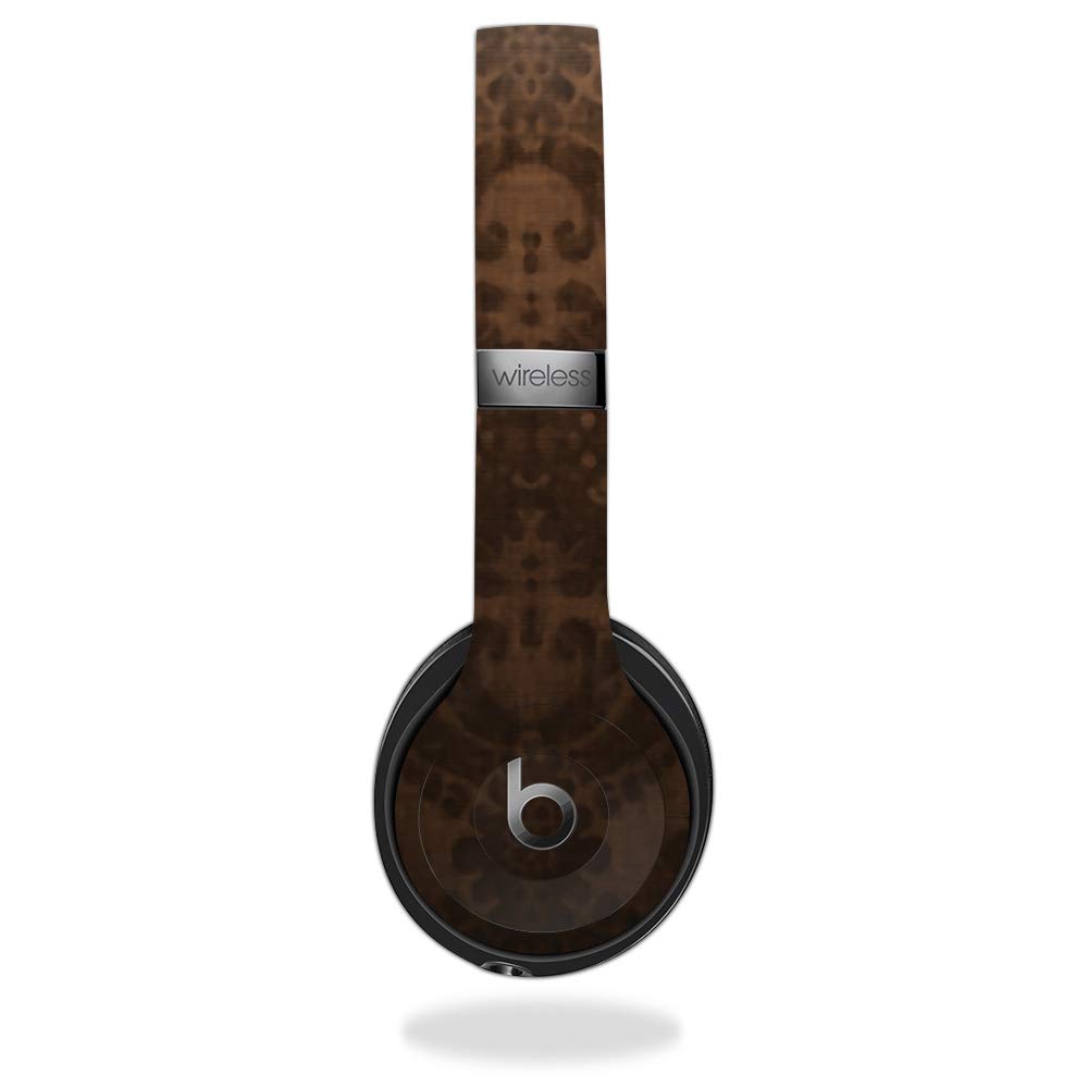 MightySkins Vinyl Decal Wrap Cover Compatible with Beats Solo 3 Wireless Headphones - Brown Linen Design | Protective, Durable Skin for Custom Style | Easy to Apply & Remove | Made in USA | Perfect for Travel, Workouts & Daily Use