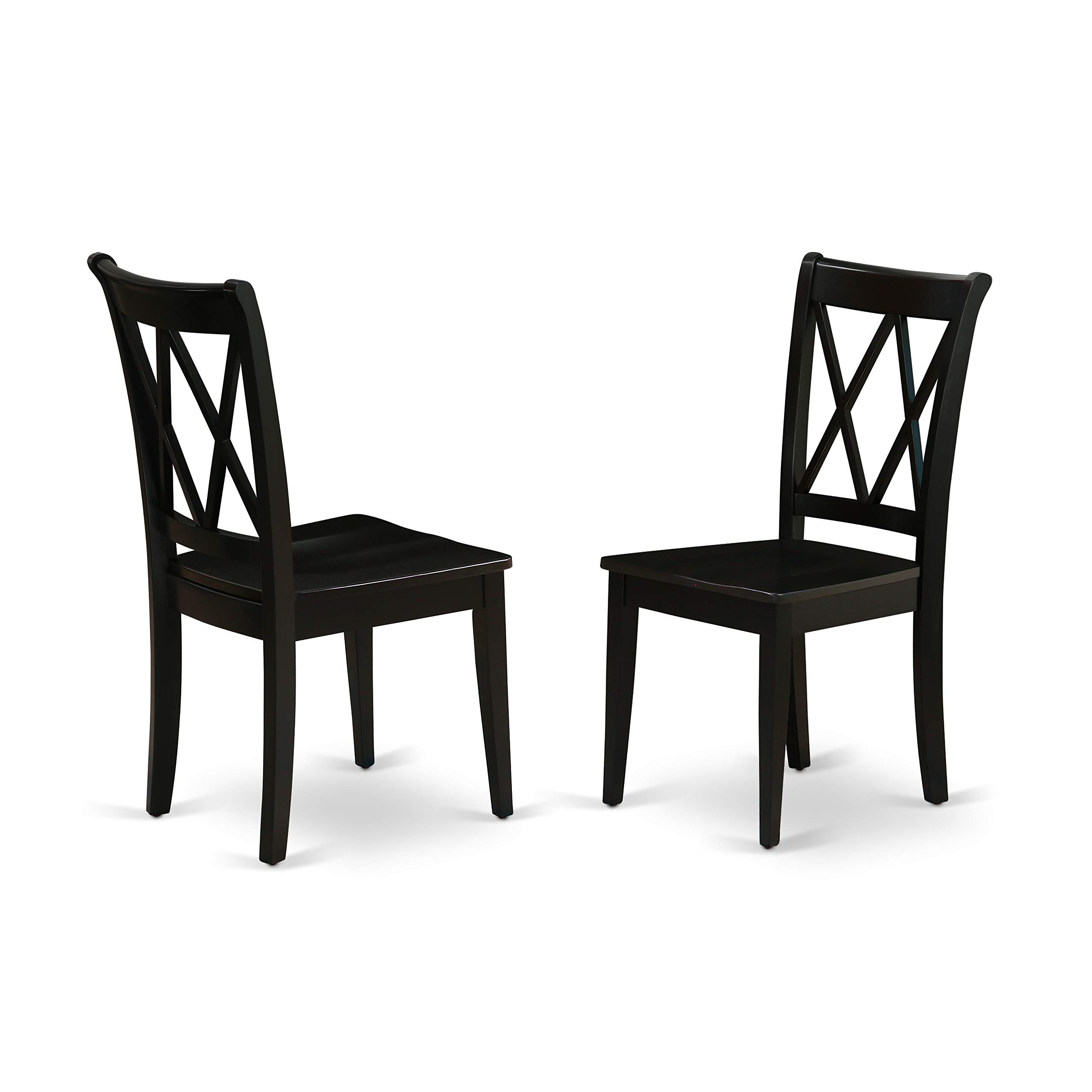 East West Furniture 5-Piece Black Dining Table Set with Butterfly Leaf - 32x54 Inch Rectangle Kitchen Table & 4 Chairs - Perfect for Small Spaces, Breakfast Nooks & Compact Dining Areas