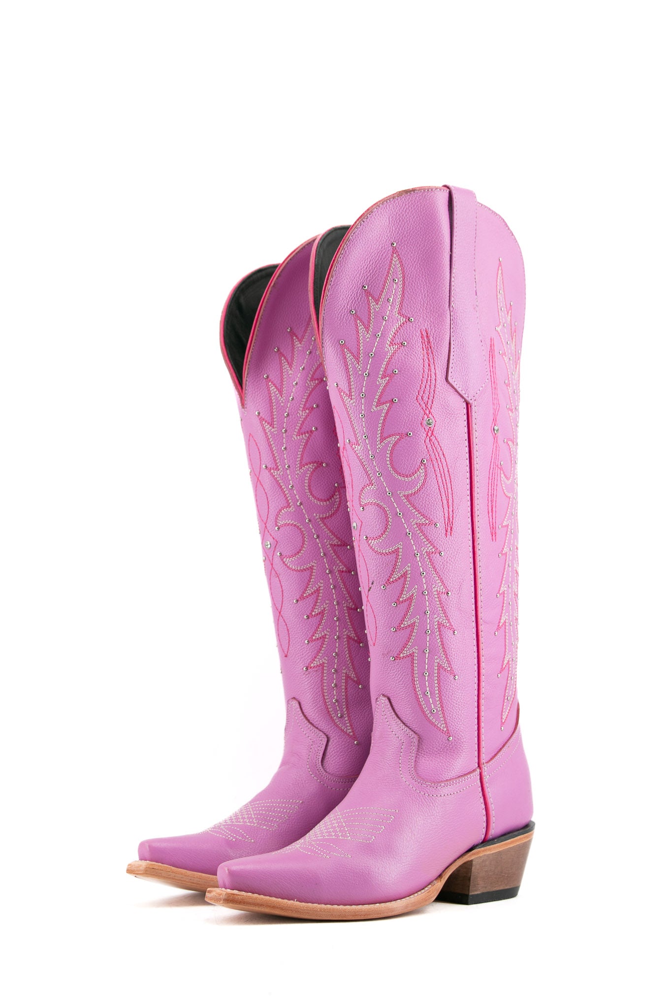 Paulina Women's Tall Wide Calf Cowgirl Boots - Comfortable Snip Toe Western Riding Boots for Country Dancing, Rodeo & Outdoor Activities