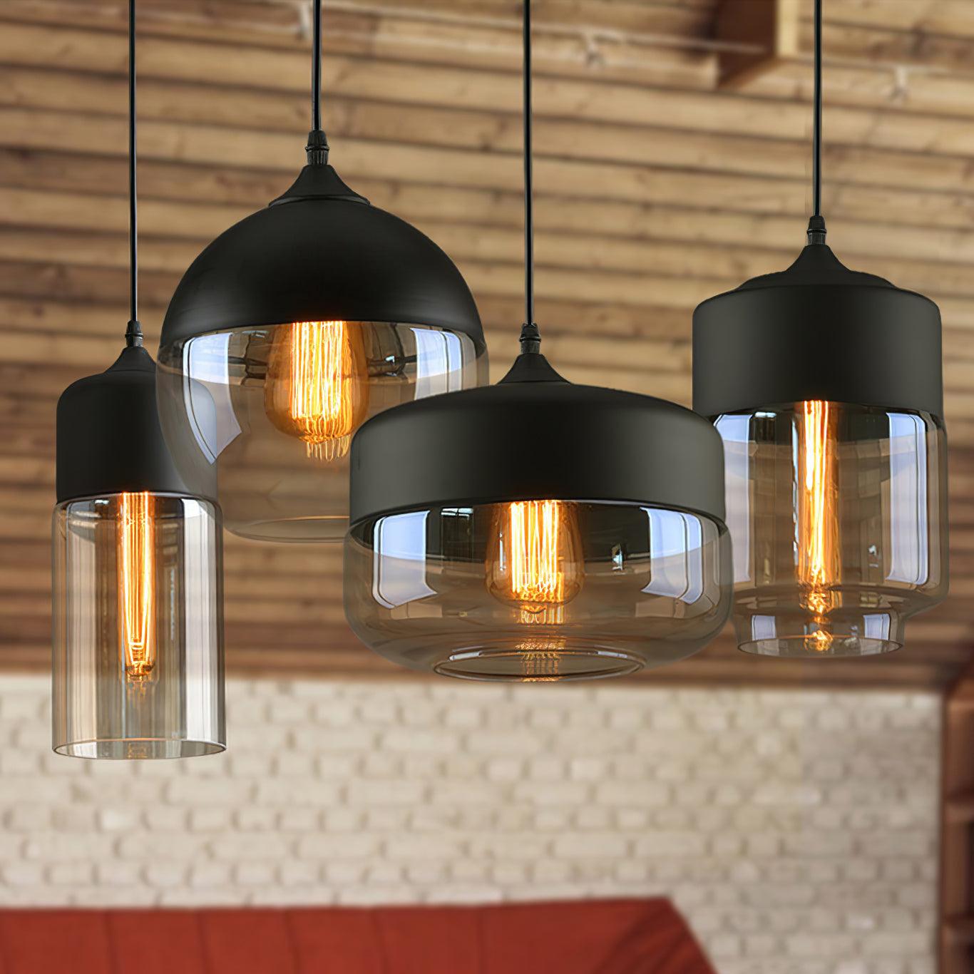 Eclisse Quartet Pendant Lamp - Modern 4-Light Hanging Fixture for Dining Room, Kitchen Island & Living Room Lighting