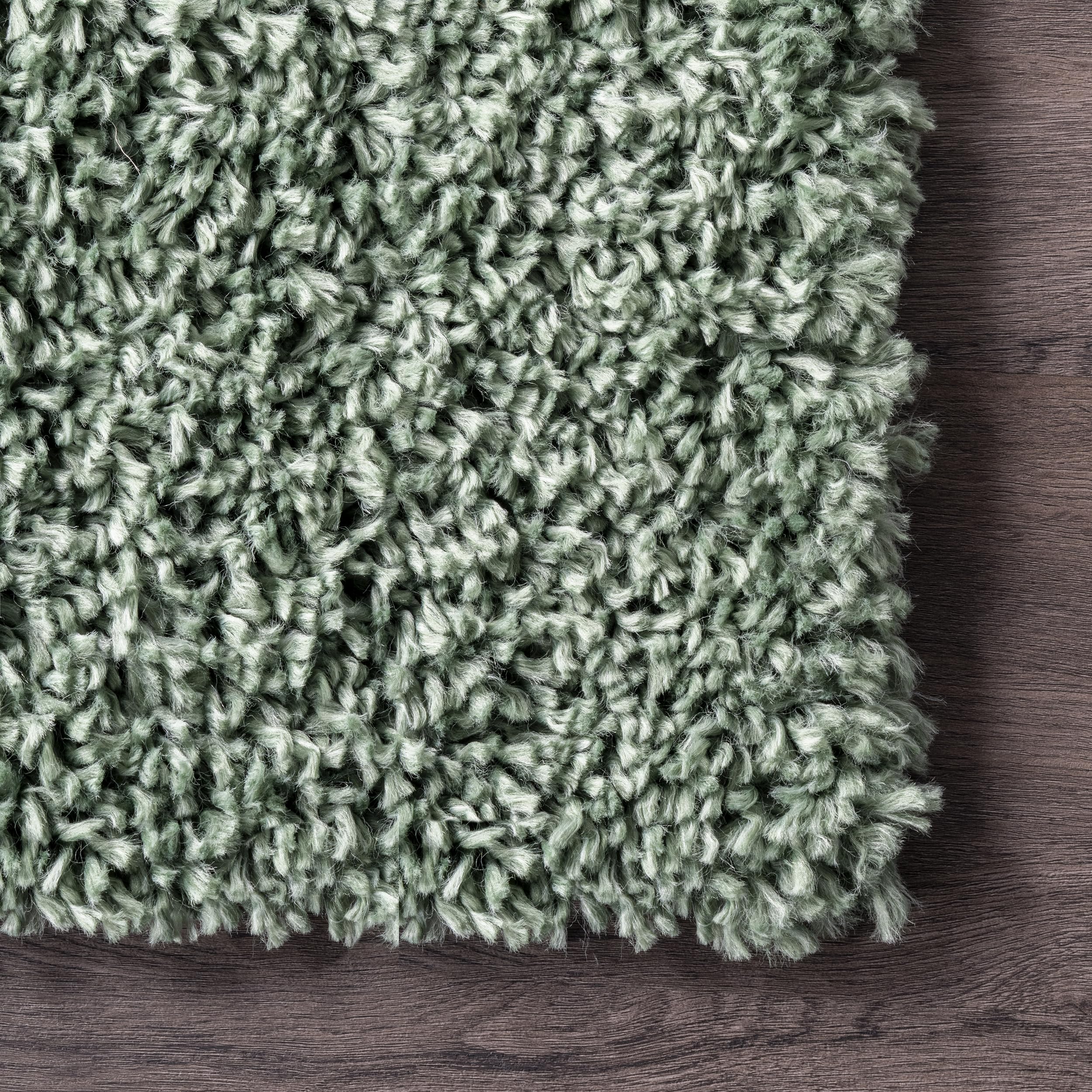 nuLOOM Kara Solid Shag Area Rug 9x12 Feet - Soft Plush Green Shaggy Rug for Living Room, Bedroom, Dining Room & Nursery | Cozy Home Decor, Kids Play Area & Pet-Friendly Floor Mat