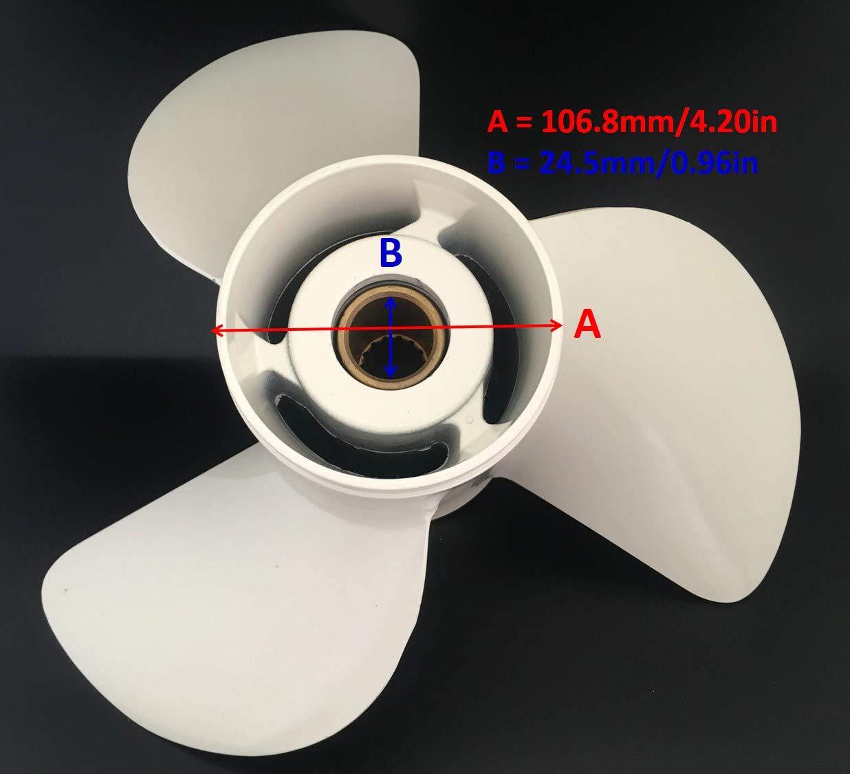 Yamaha Outboard Motor Aluminum Propeller 13.25x17 - Compatible with 60HP 70HP 75HP 80HP 85HP 90HP 115HP 130HP Engines - Replacement for 6E5-45945-01-00 6E5-45945-01-EL T85-04020000 - Perfect for Boating, Fishing & Water Sports