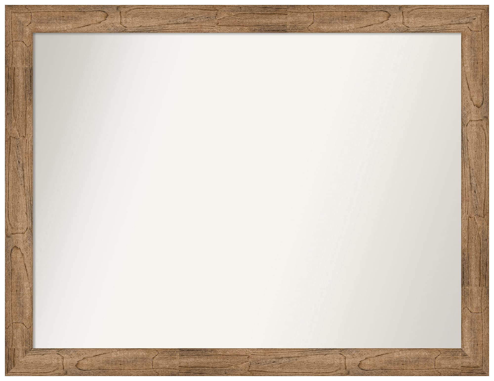Amanti Art Custom Non-Beveled Wall Mirror 26.5x34.5 Inches - Owl Brown Narrow Frame - Bathroom Vanity Mirror - Various Sizes Available - Perfect for Home Decor, Bedroom & Bathroom Vanity