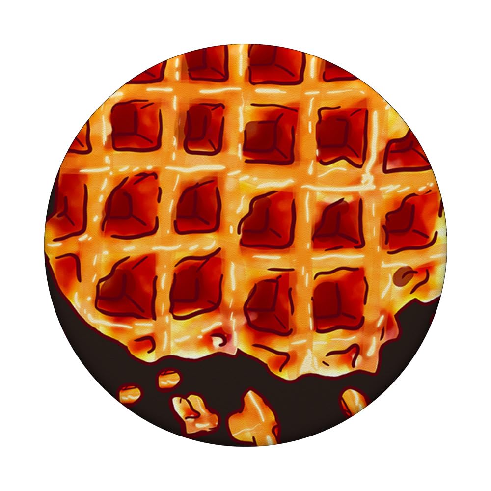 Premium Belgian Waffle Syrup - Authentic Breakfast Topping, Sweet Snack & Waffle Lover Gift - PopSockets Swappable PopGrip for Phones - Perfect for Brunch, Desserts & Foodie Gifts