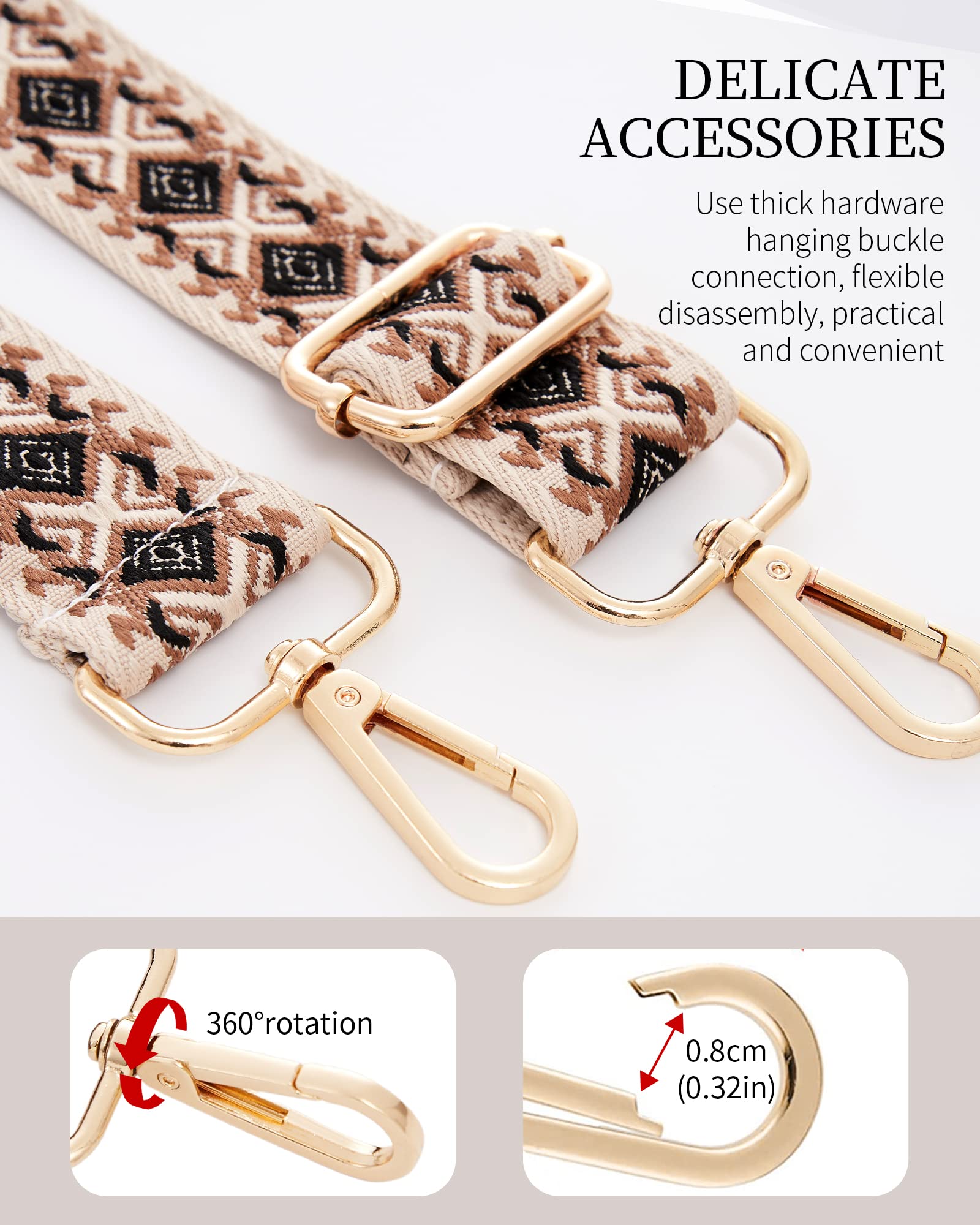 LIVACASA Adjustable Purse Strap Replacement for Women - 1.5